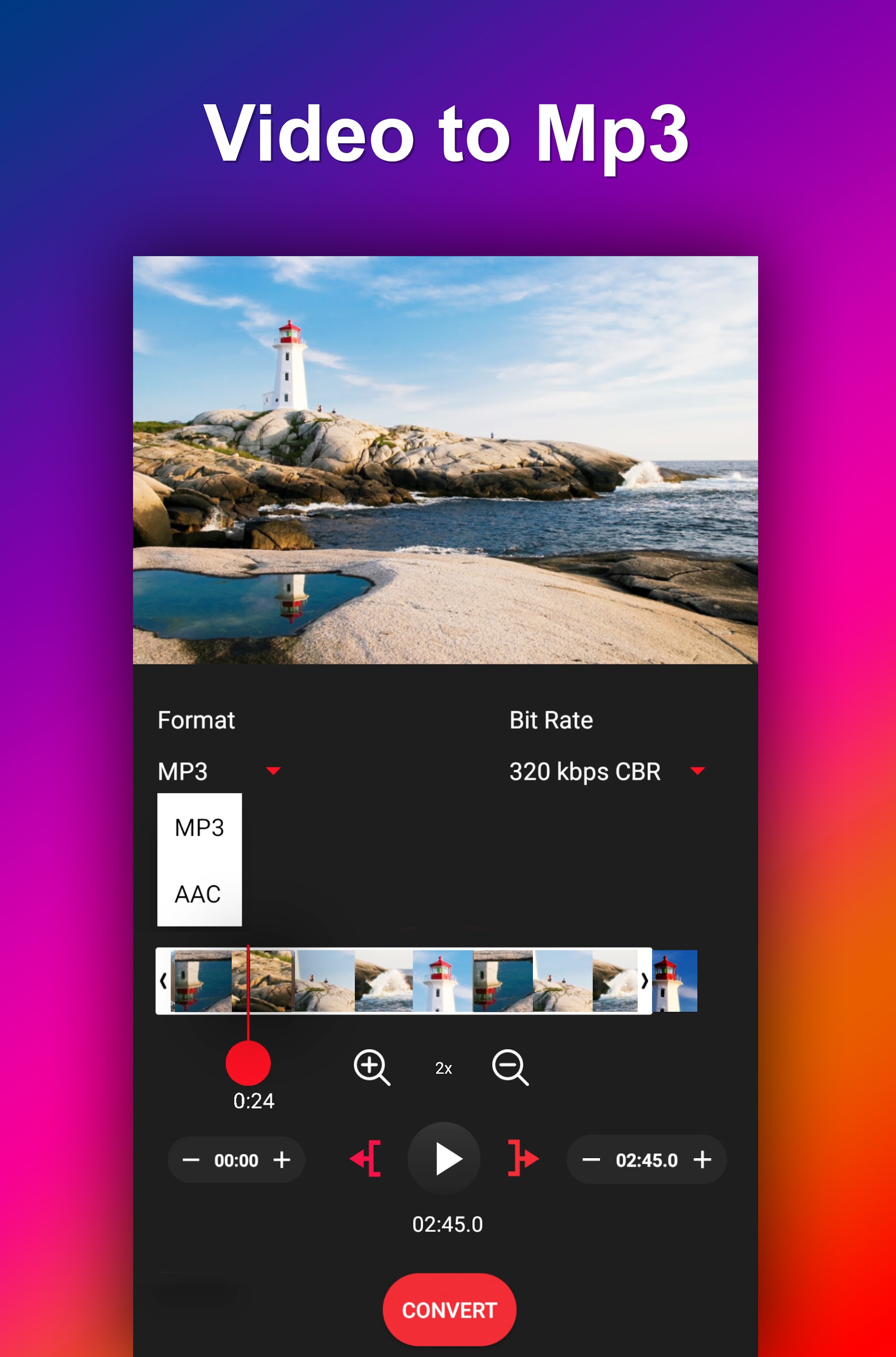 اسکرین شات 2 برنامه Video to MP3 Converter