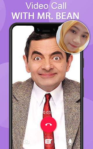 اسکرین شات 1 برنامه Fake Mr Bean - Funny Fake Call Video & Message