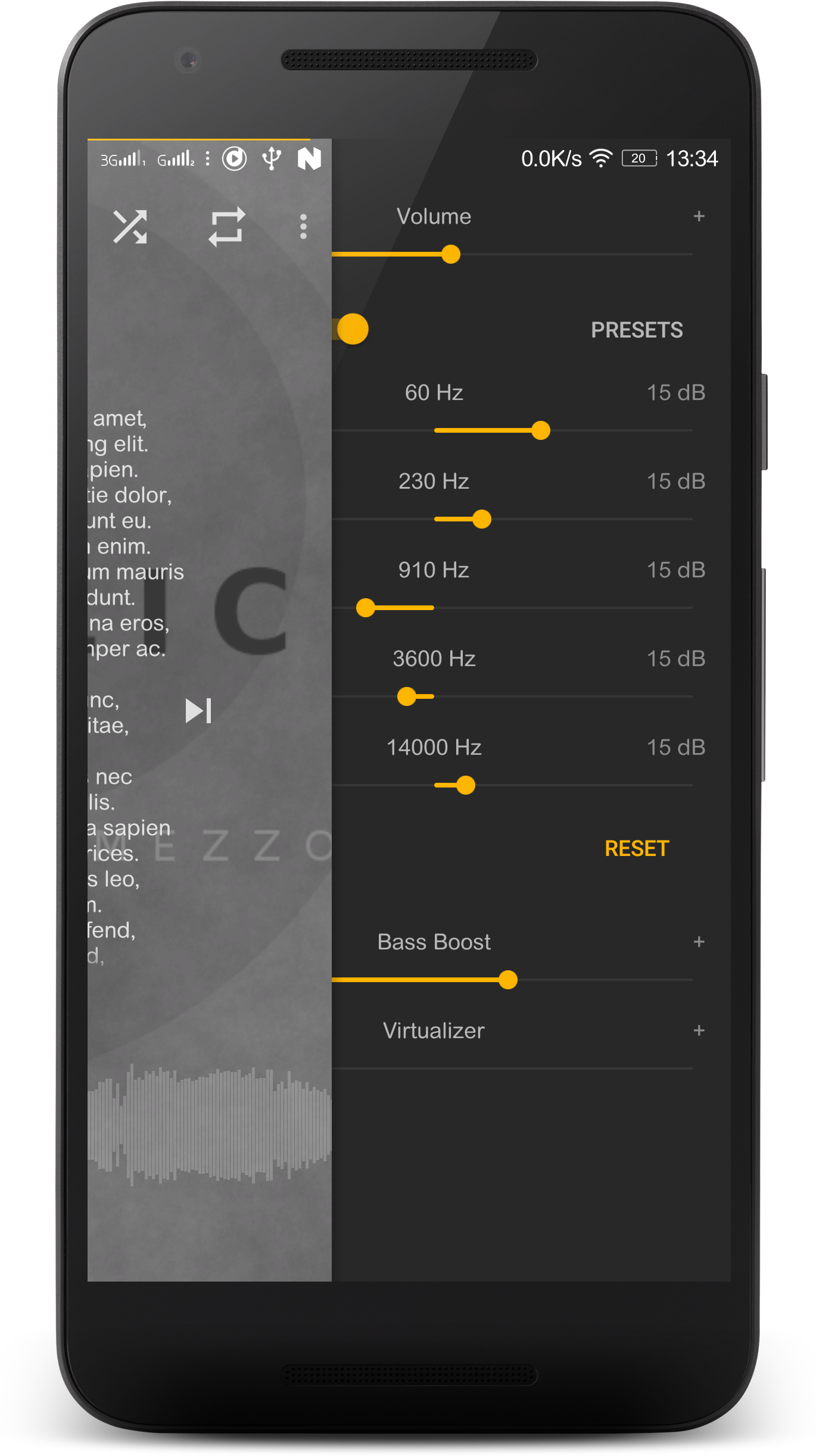 اسکرین شات 4 برنامه Music Player Mezzo