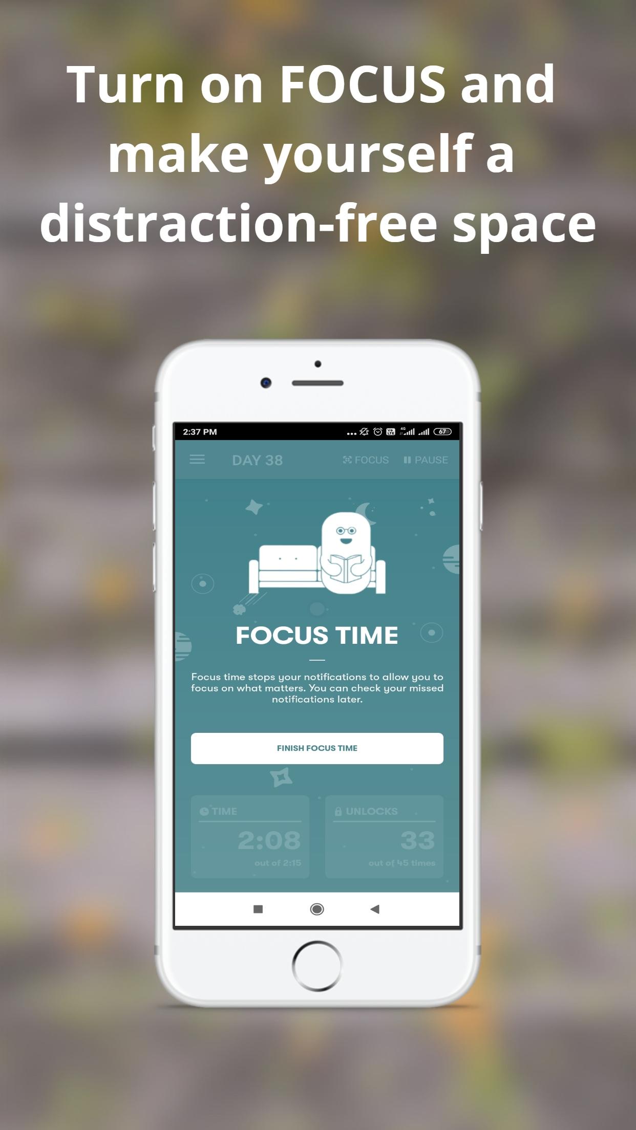اسکرین شات 5 برنامه SPACE: Break phone addiction,