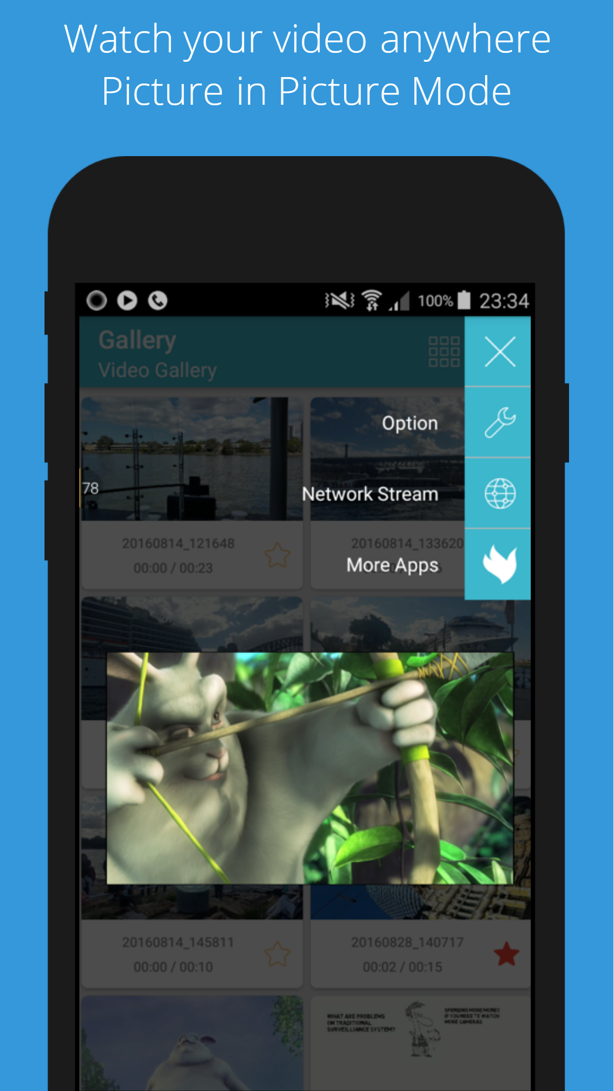 اسکرین شات 1 برنامه Lua Player-Popup Media Player
