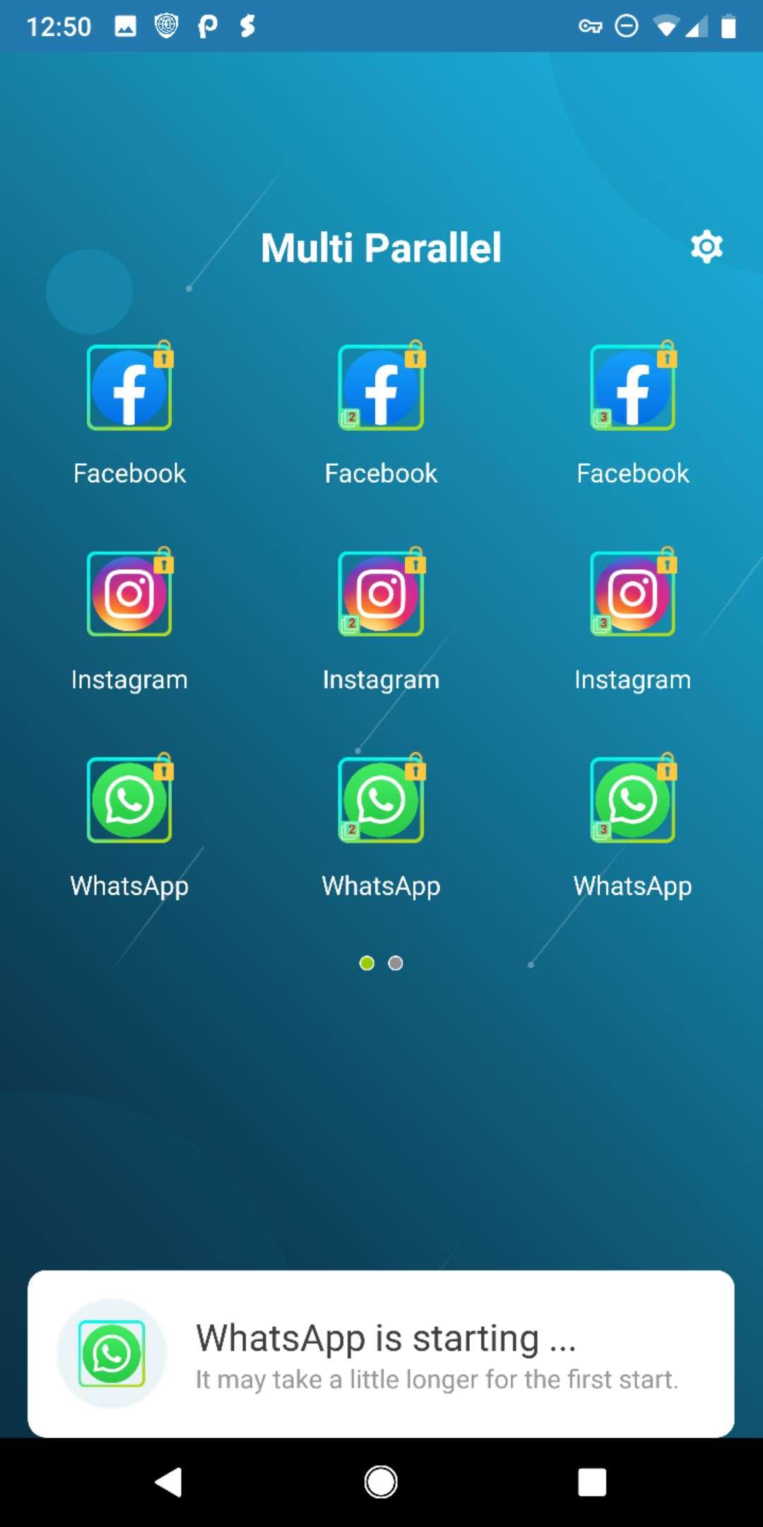 اسکرین شات 3 برنامه Multi Parallel: Multi Accounts