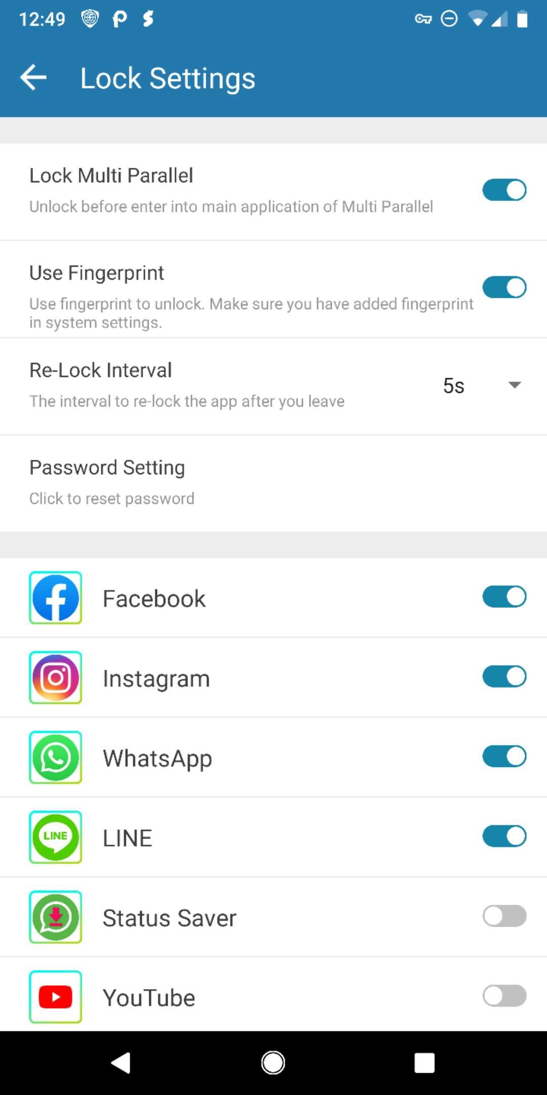 اسکرین شات 5 برنامه Multi Parallel: Multi Accounts