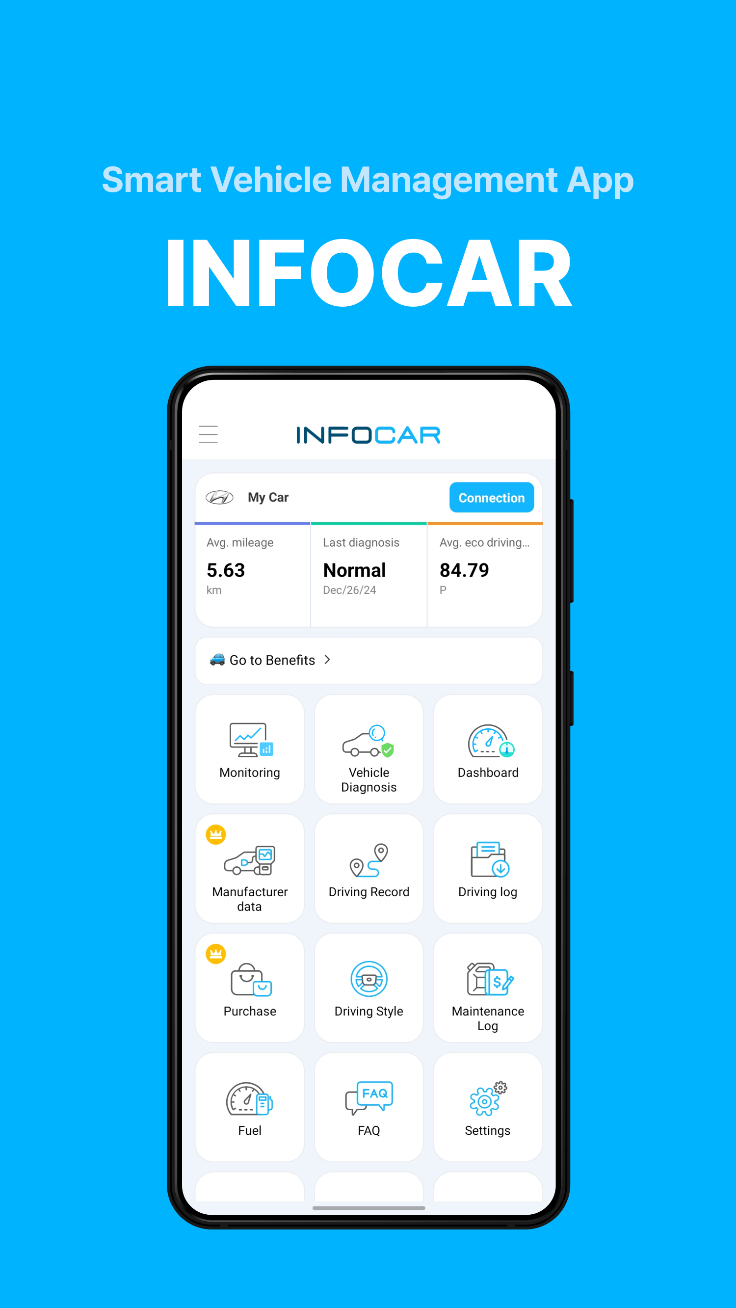 اسکرین شات 1 برنامه Infocar - OBD2 ELM Scanner