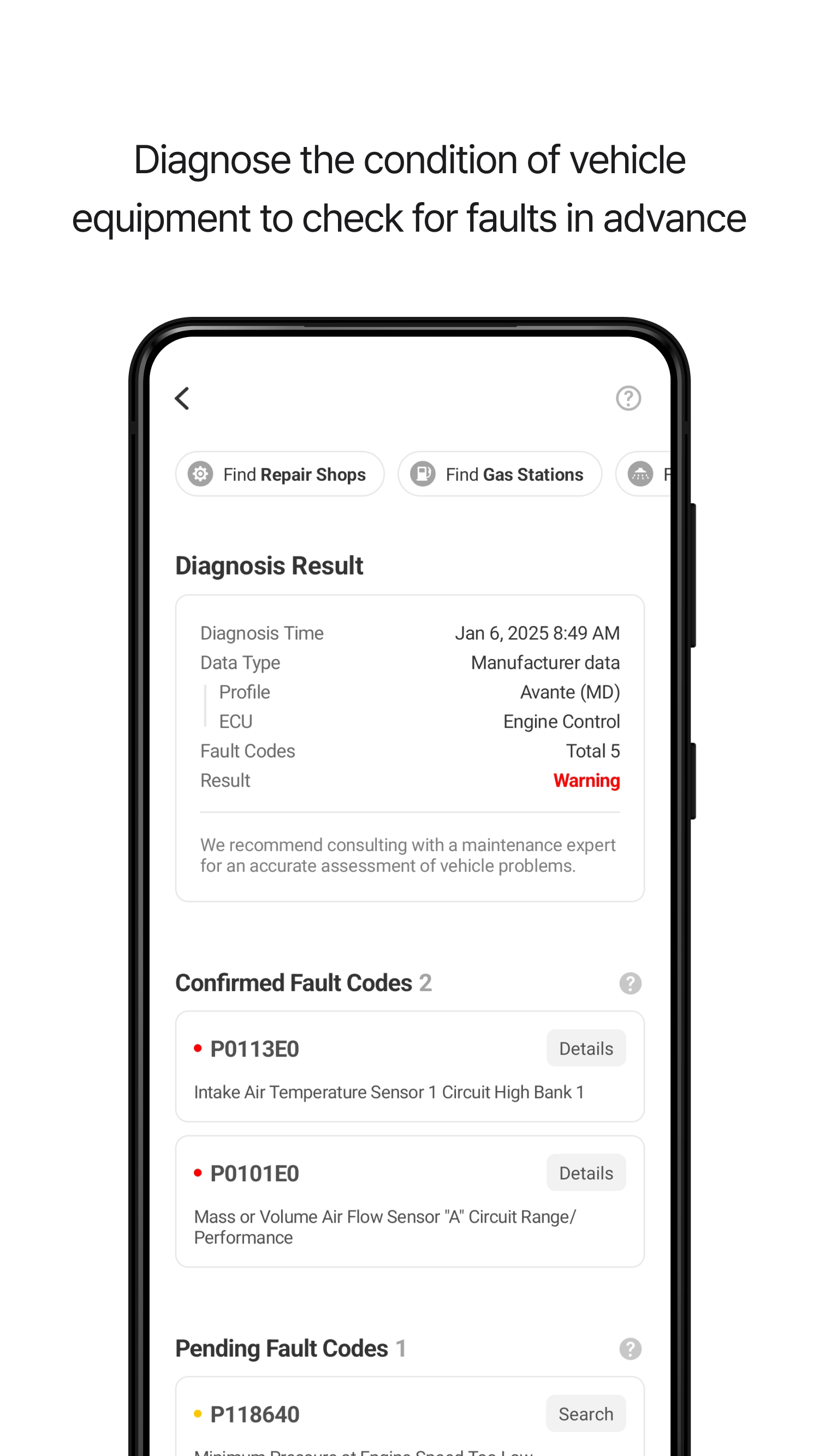 اسکرین شات 2 برنامه Infocar - OBD2 ELM Scanner