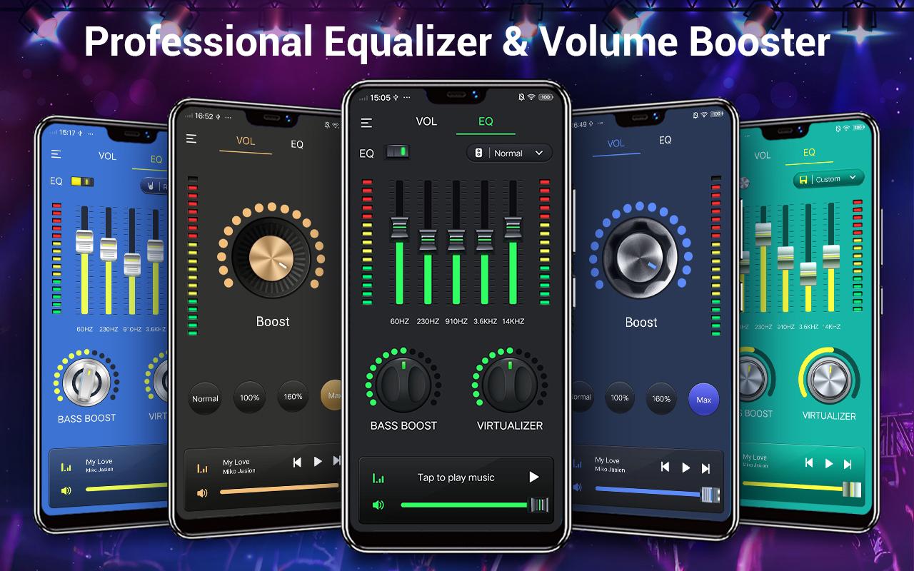 اسکرین شات 1 برنامه Equalizer & Bass Booster,Music