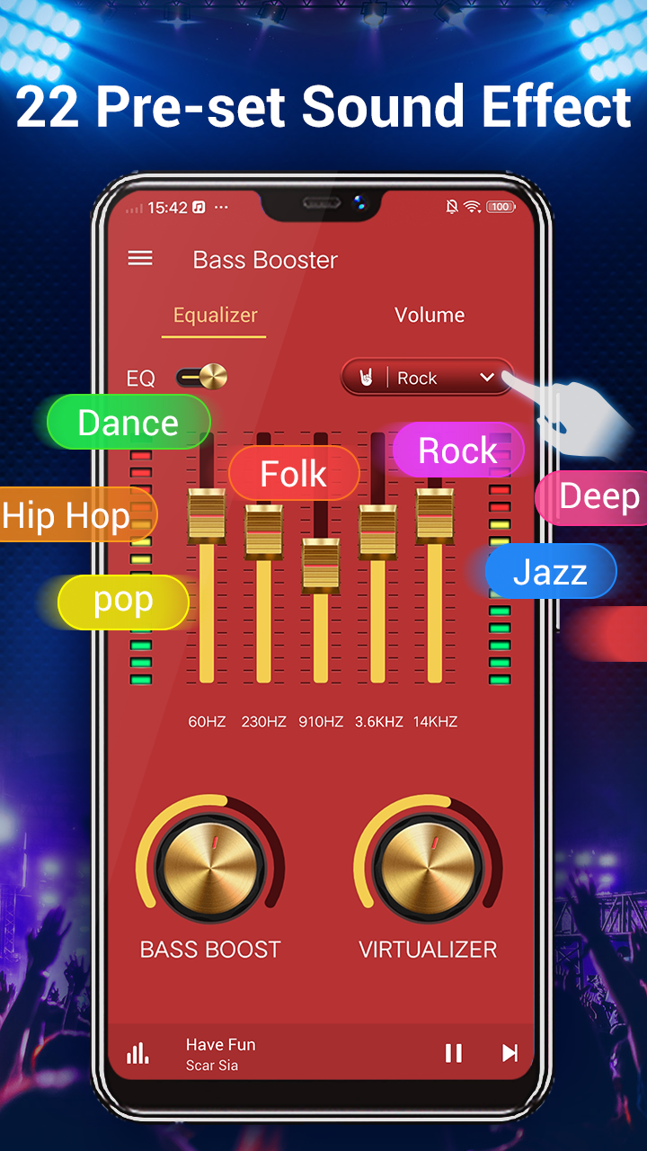 اسکرین شات 3 برنامه Equalizer- Bass Booster&Volume