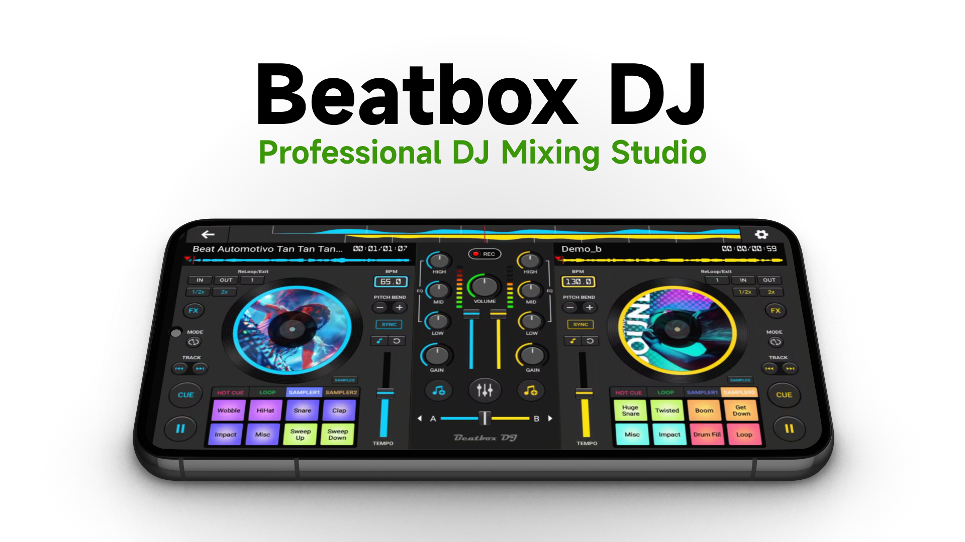 اسکرین شات 1 برنامه DJ Mixer Studio - Music Mixer