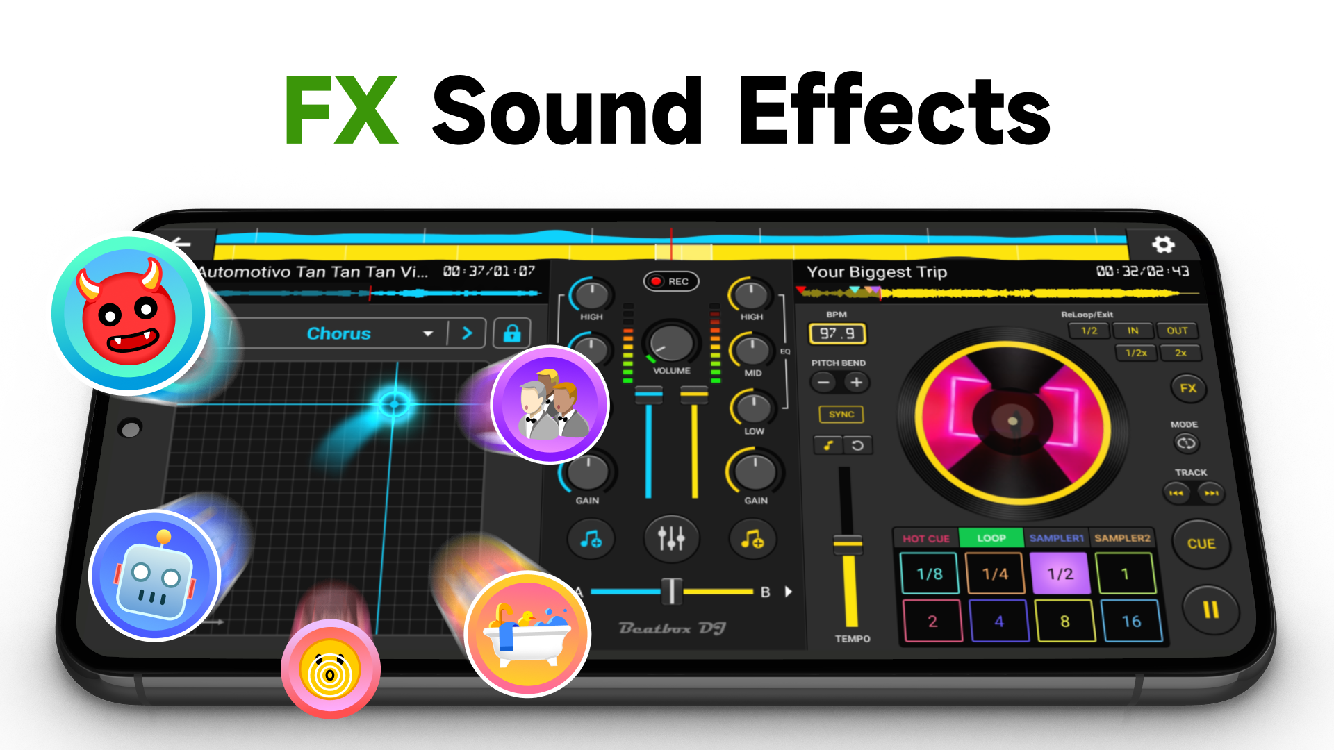 اسکرین شات 4 برنامه DJ Mixer Studio - Music Mixer