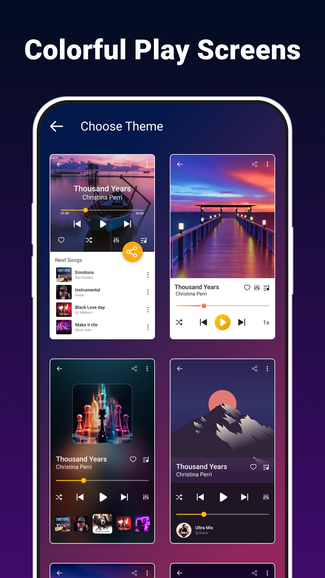 اسکرین شات 5 برنامه Music Player - MP3 Player App