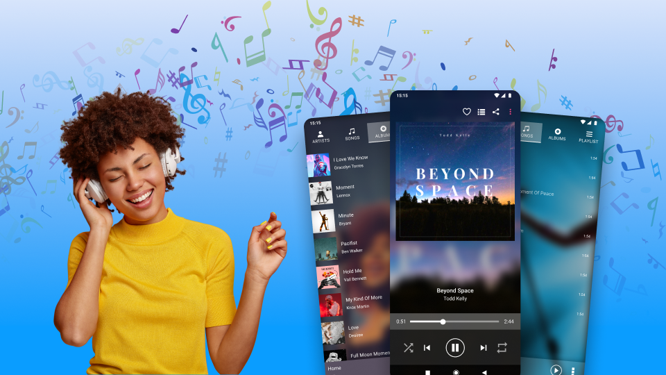اسکرین شات 1 برنامه Audio & Music Player