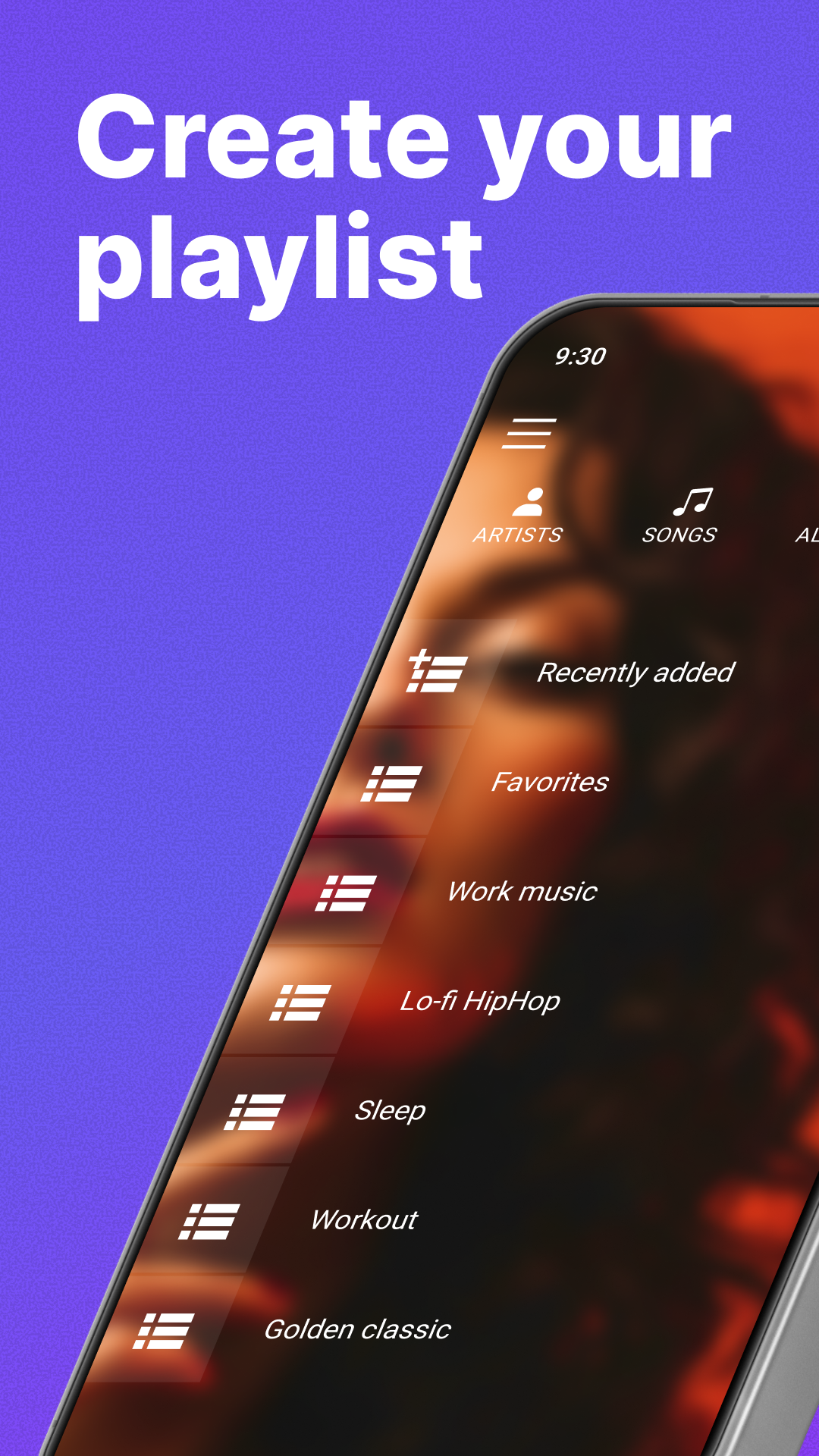 اسکرین شات 2 برنامه Audio & Music Player MP3