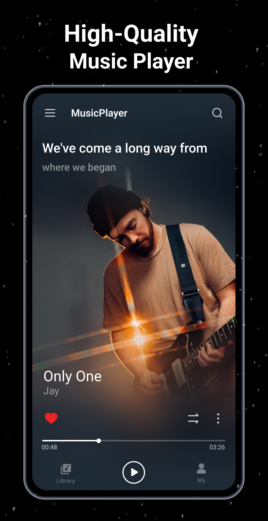اسکرین شات 1 برنامه Music Player & Audio Player