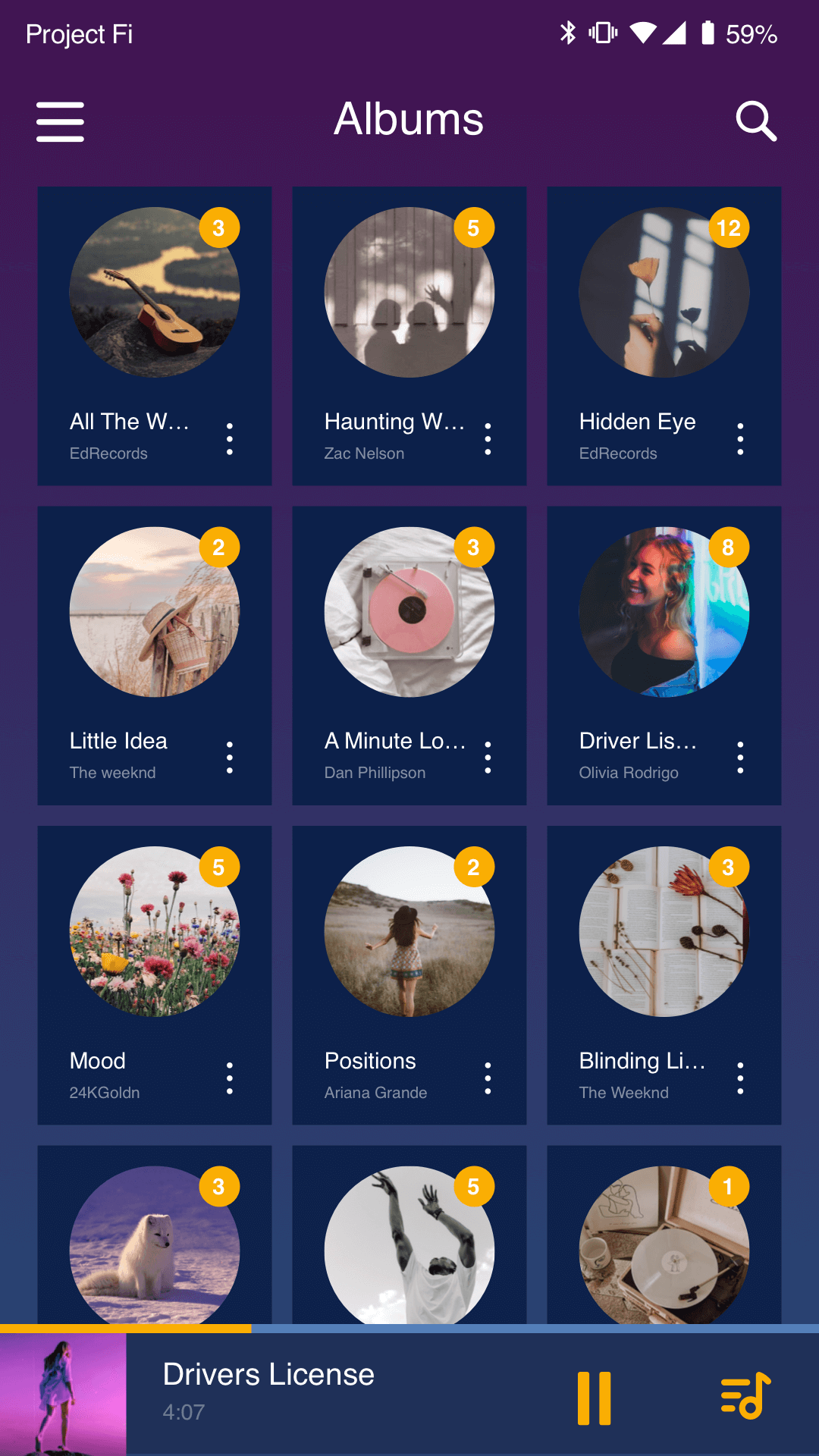 اسکرین شات 4 برنامه Play Music Mp3 - Pure Player