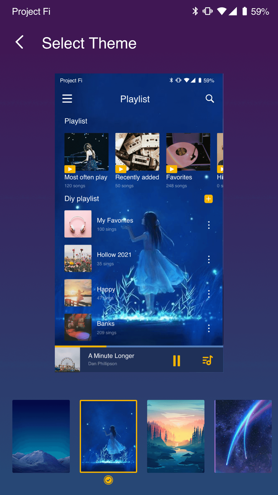 اسکرین شات 6 برنامه Play Music Mp3 - Pure Player
