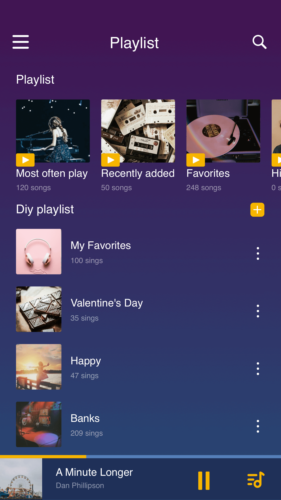 اسکرین شات 3 برنامه Play Music Mp3 - Pure Player