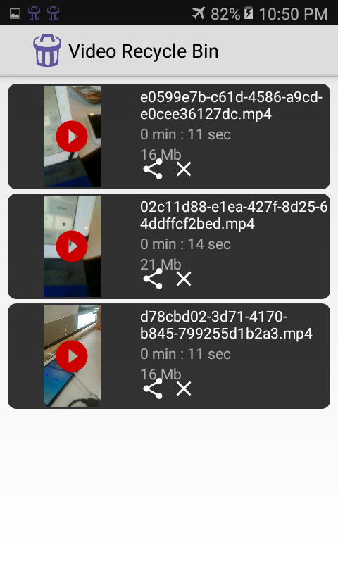 اسکرین شات 4 برنامه Video Recycle Bin