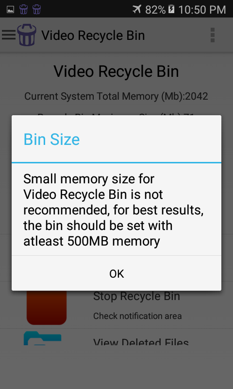 اسکرین شات 7 برنامه Video Recycle Bin