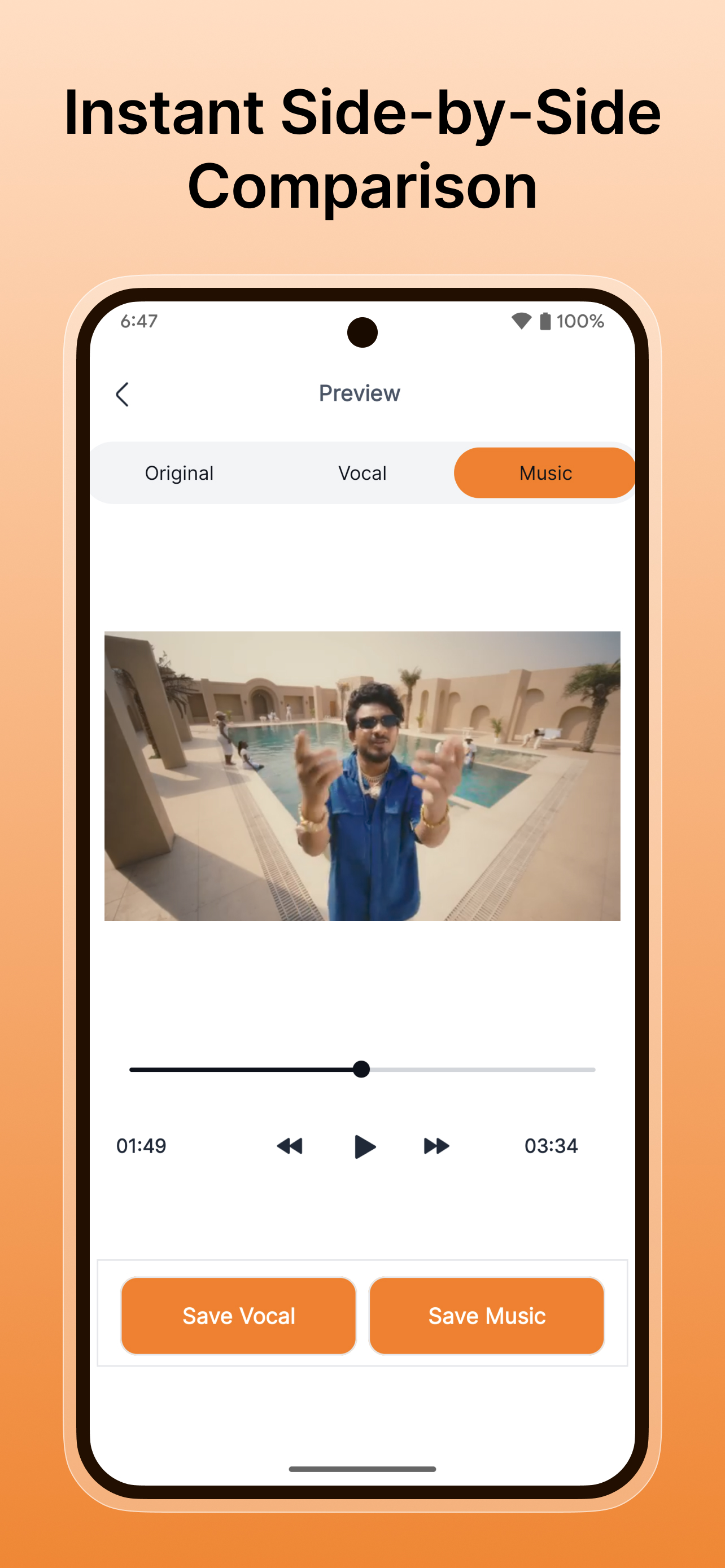 اسکرین شات 5 برنامه Vocal Remover Music Separator