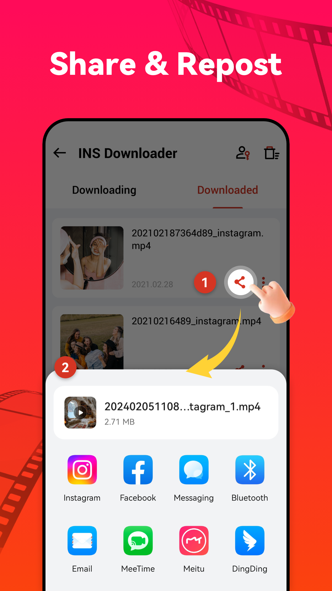 اسکرین شات 7 برنامه Video Downloader for Instagram