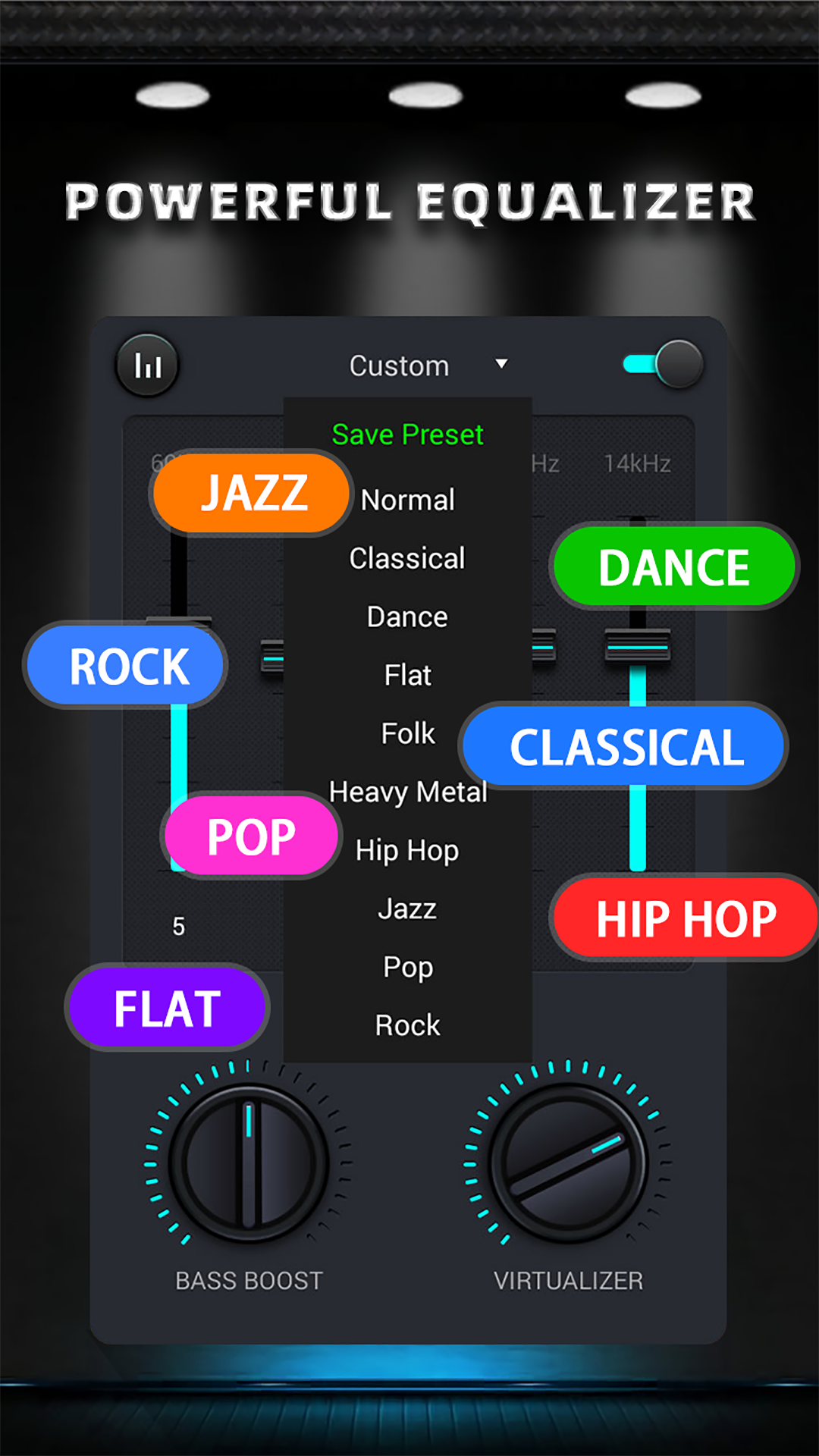اسکرین شات 3 برنامه Equalizer & Bass Booster