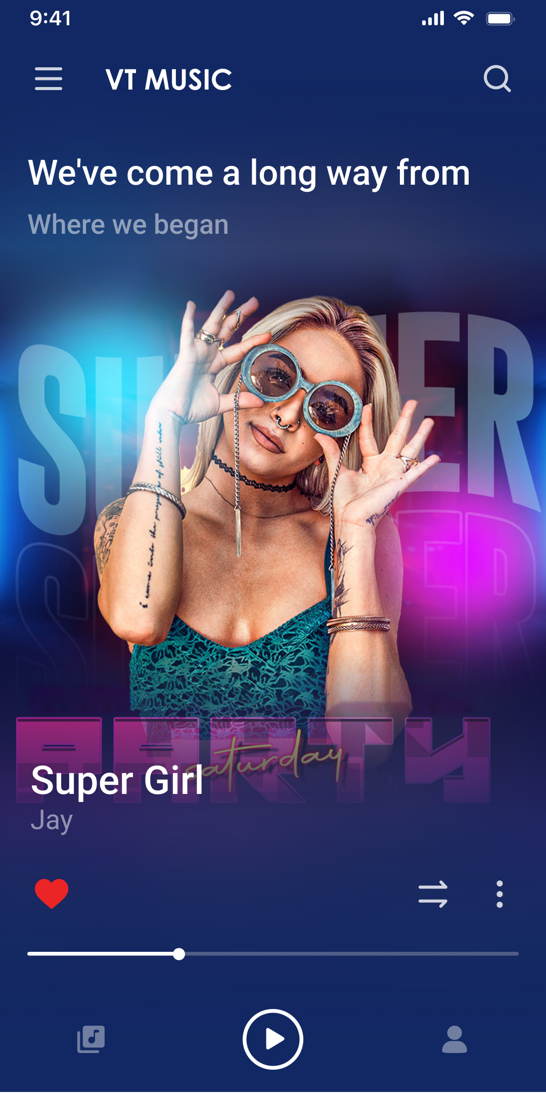 اسکرین شات 2 برنامه Music Player - Mp3 Player