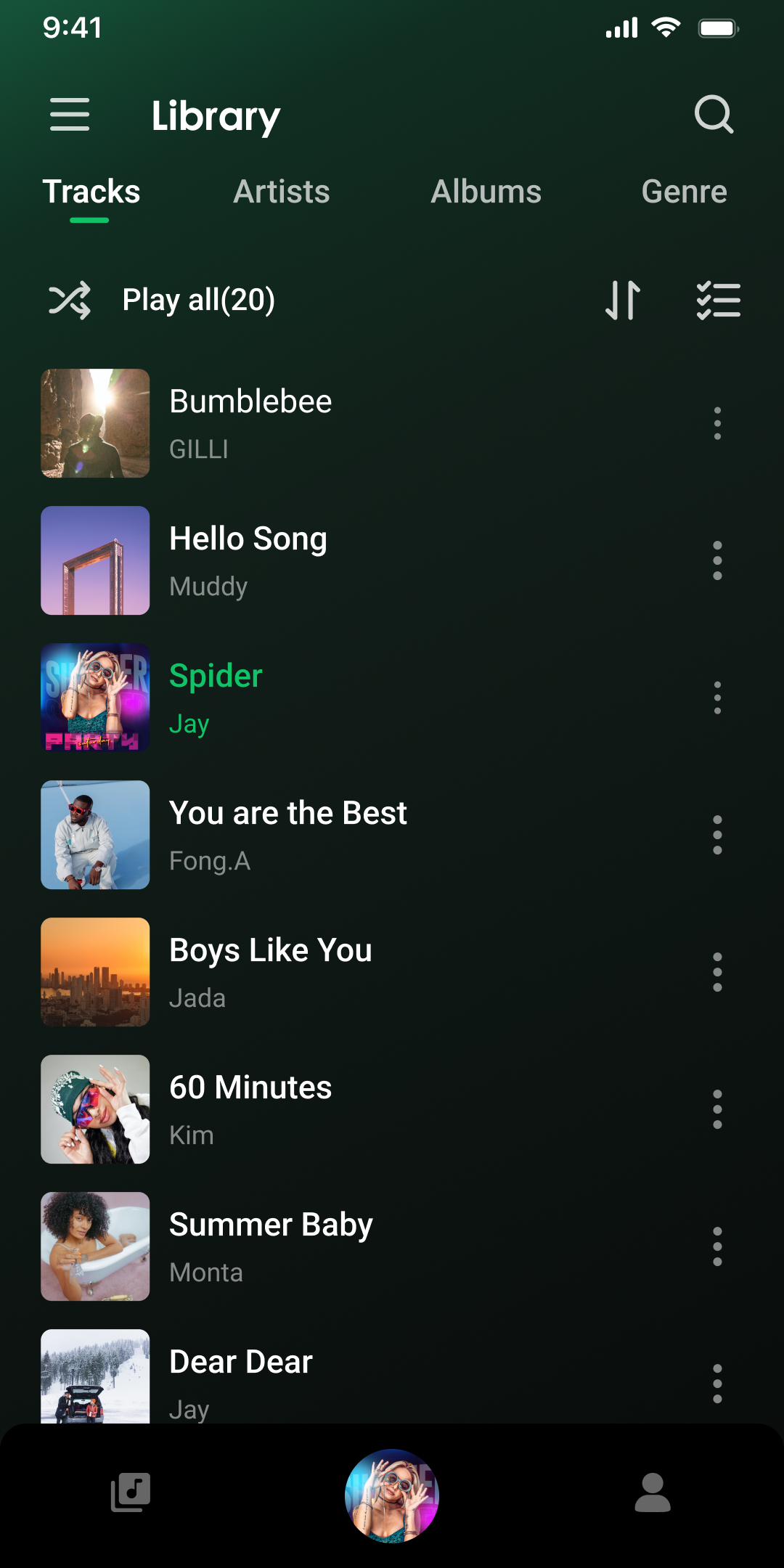 اسکرین شات 1 برنامه Music Player - Mp3 Player