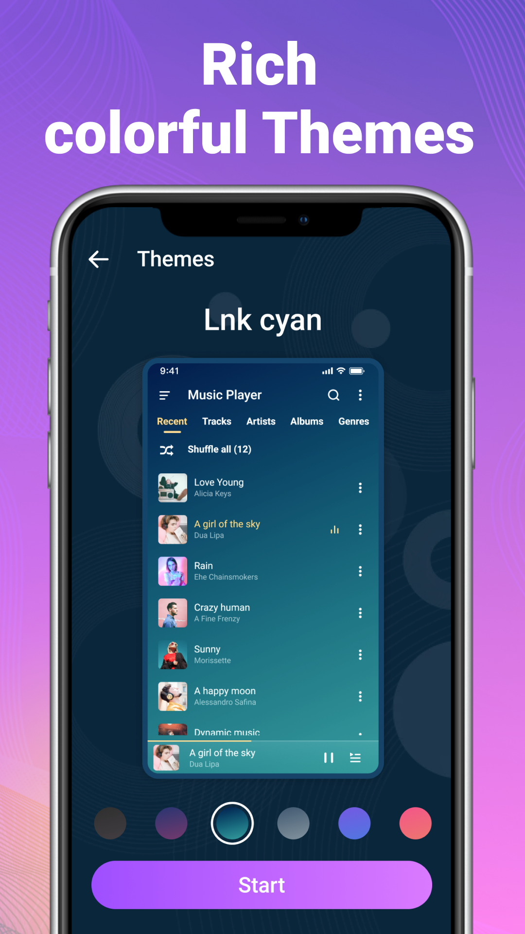 اسکرین شات 5 برنامه MP3 Player - Music Player