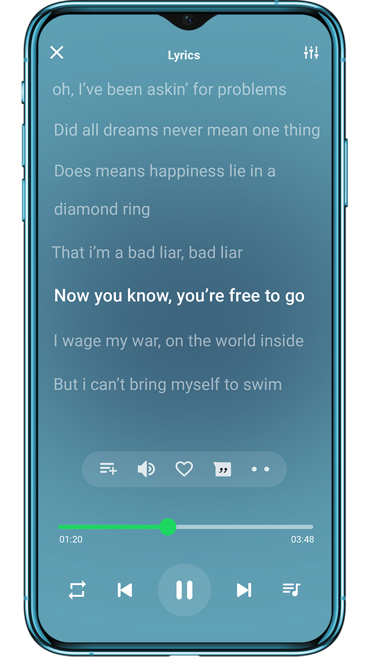 اسکرین شات 5 برنامه Music Player - MP3 Player App