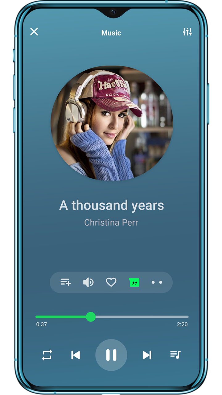 اسکرین شات 2 برنامه Music Player - MP3 Player App
