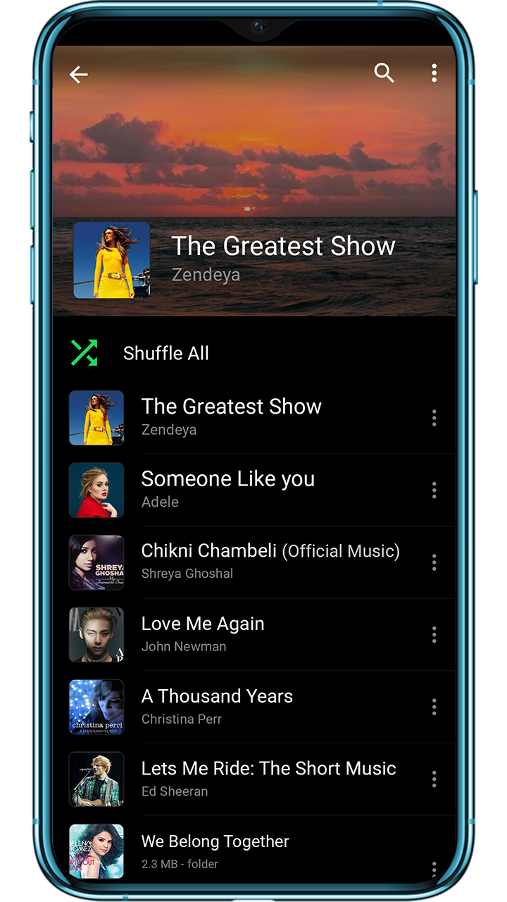 اسکرین شات 3 برنامه Music Player - MP3 Player App