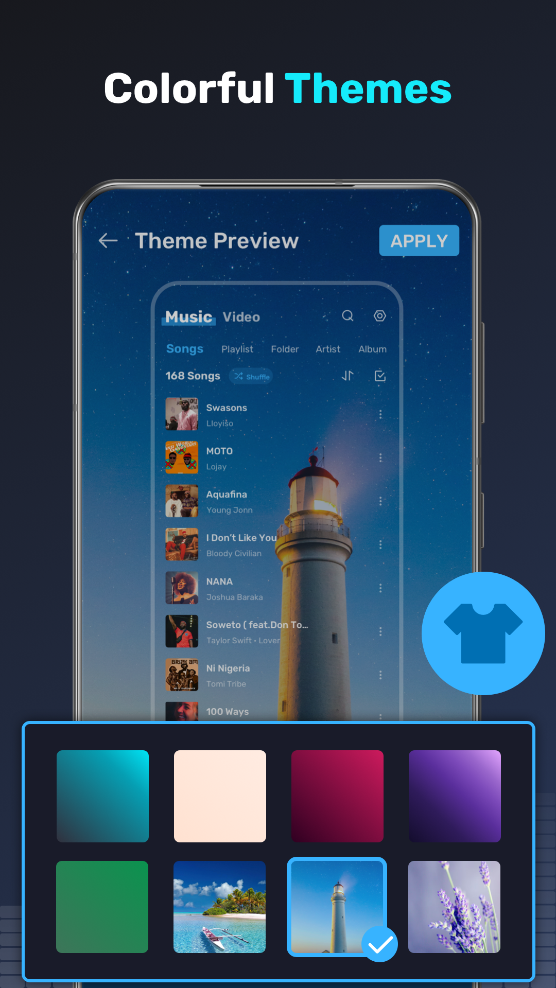 اسکرین شات 5 برنامه Music Player - MP3 Player App