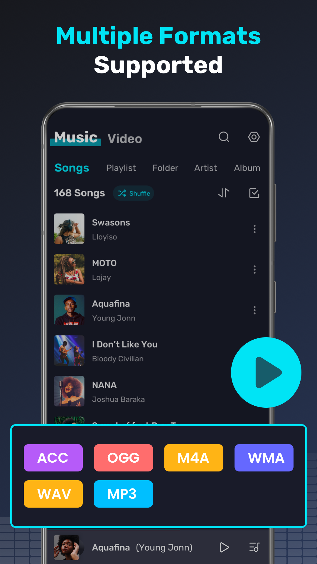 اسکرین شات 2 برنامه Music Player - MP3 Player App