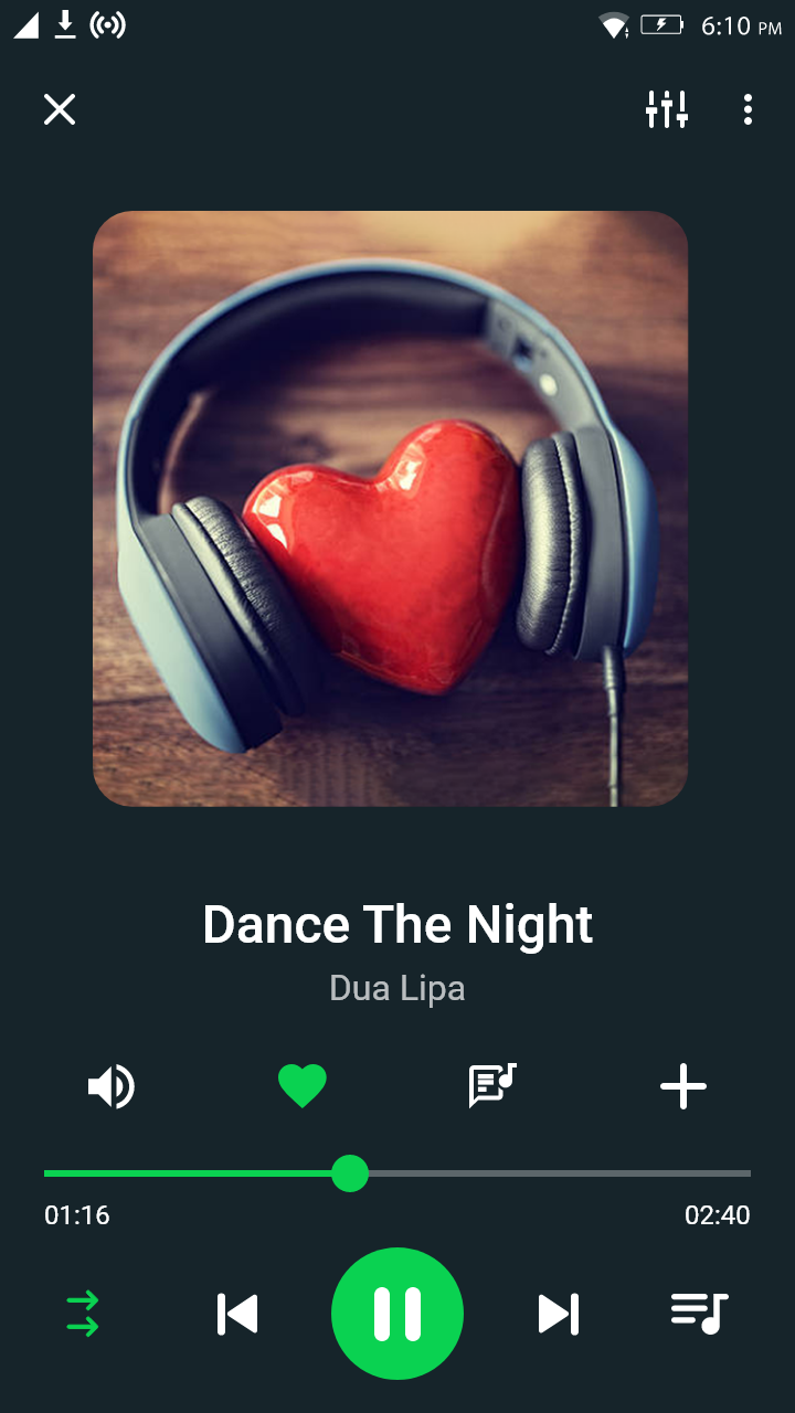 اسکرین شات 2 برنامه Music Player - MP3 Player