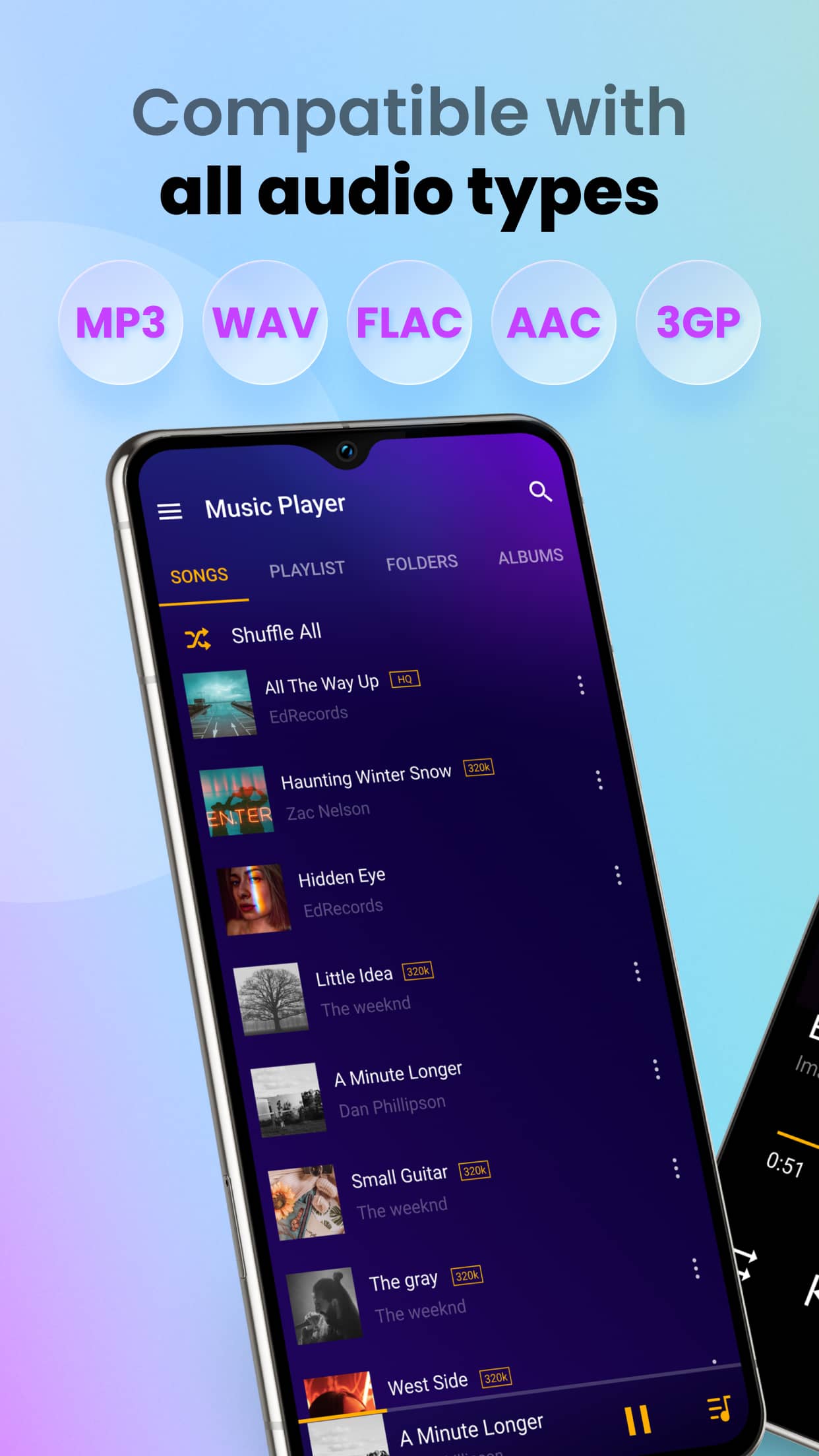 اسکرین شات 2 برنامه Music Player & MP3 Player