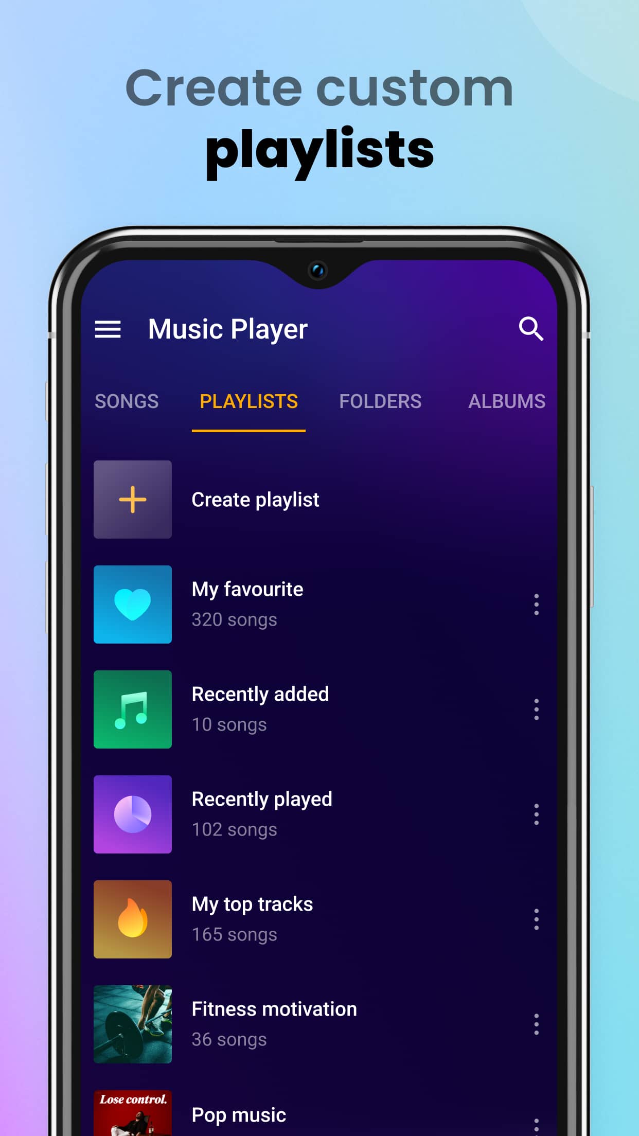 اسکرین شات 5 برنامه Music Player & MP3 Player