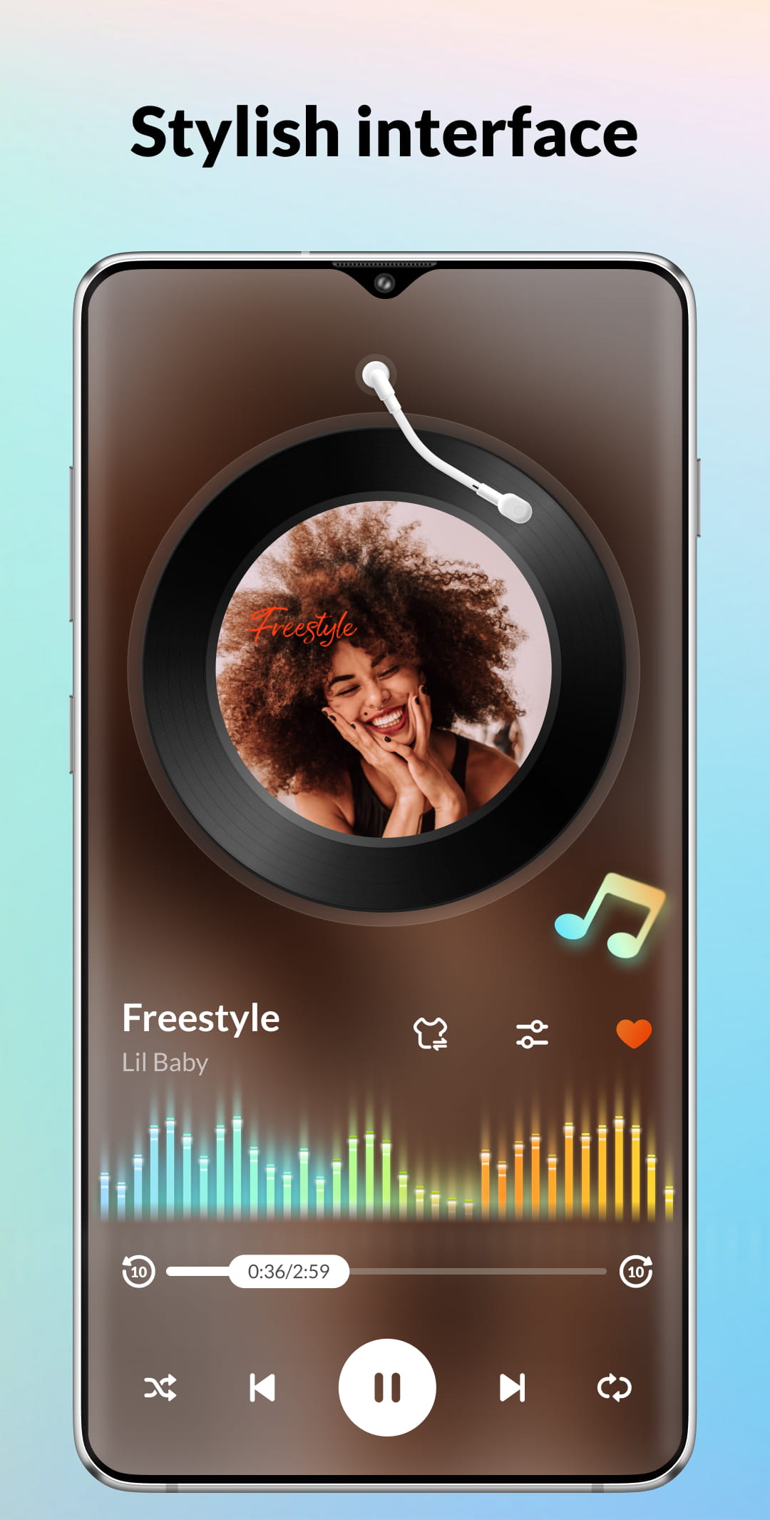 اسکرین شات 3 برنامه Music Player, MP3 Player