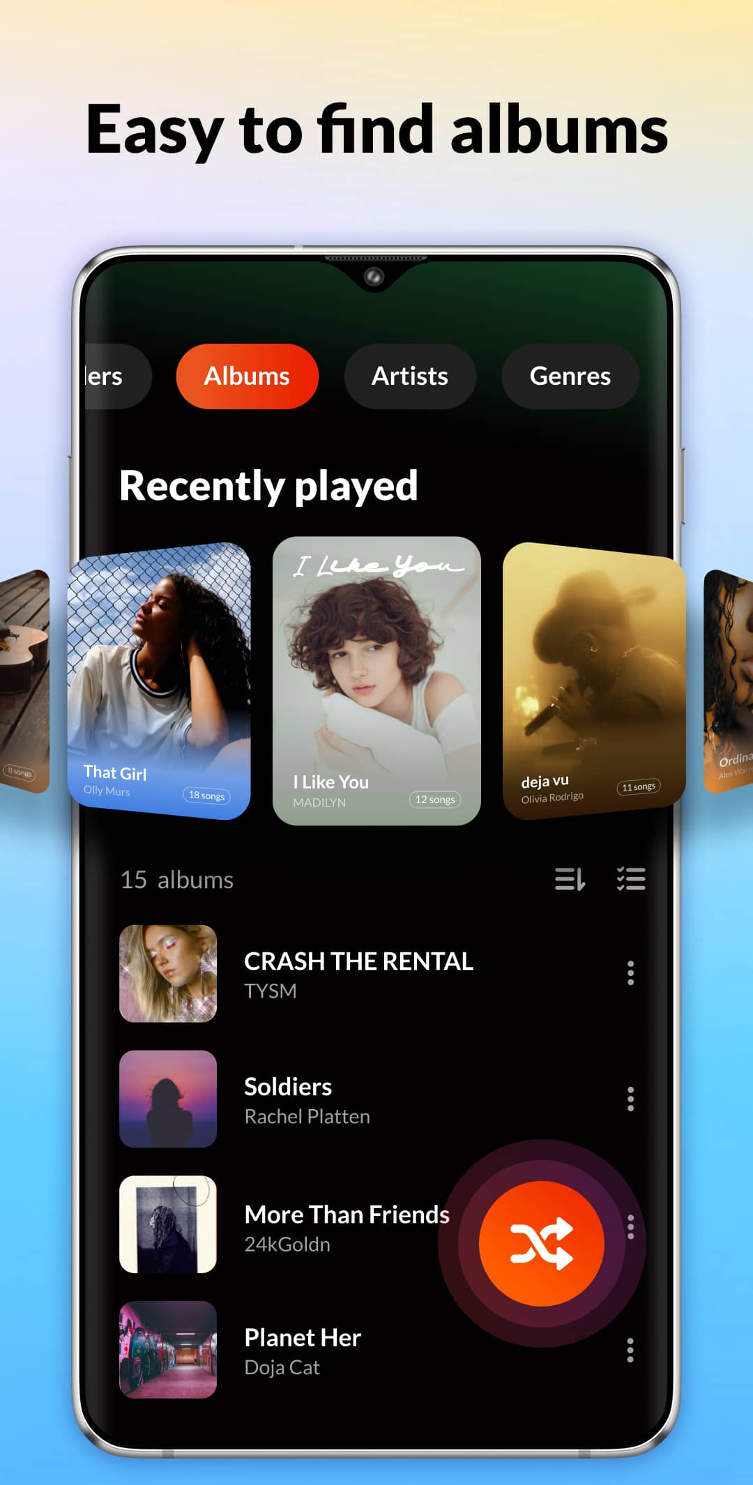 اسکرین شات 5 برنامه Music Player & MP3 - DDMusic