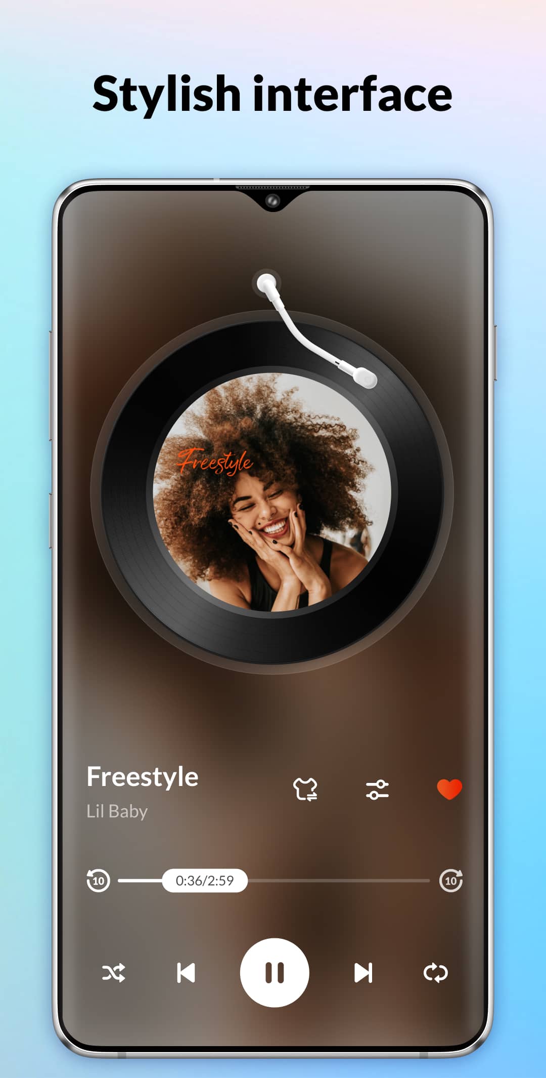 اسکرین شات 3 برنامه Music Player & MP3 - DDMusic