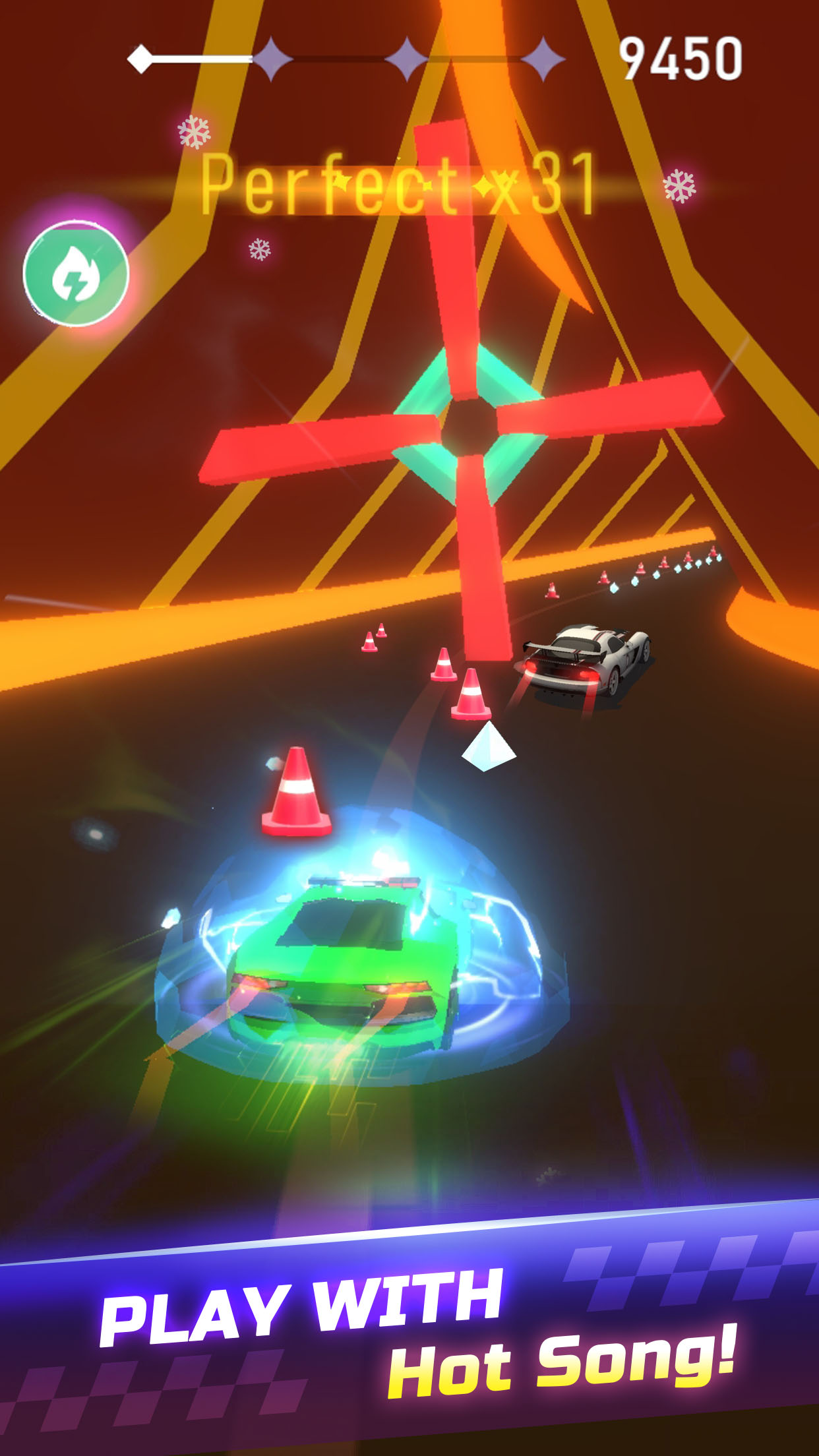 اسکرین شات 5 بازی Music Beat Racer - Car Racing