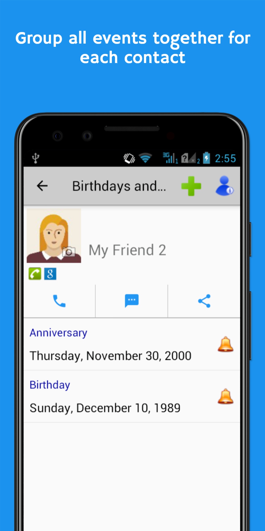 اسکرین شات 3 برنامه Birthdays & Events Reminder
