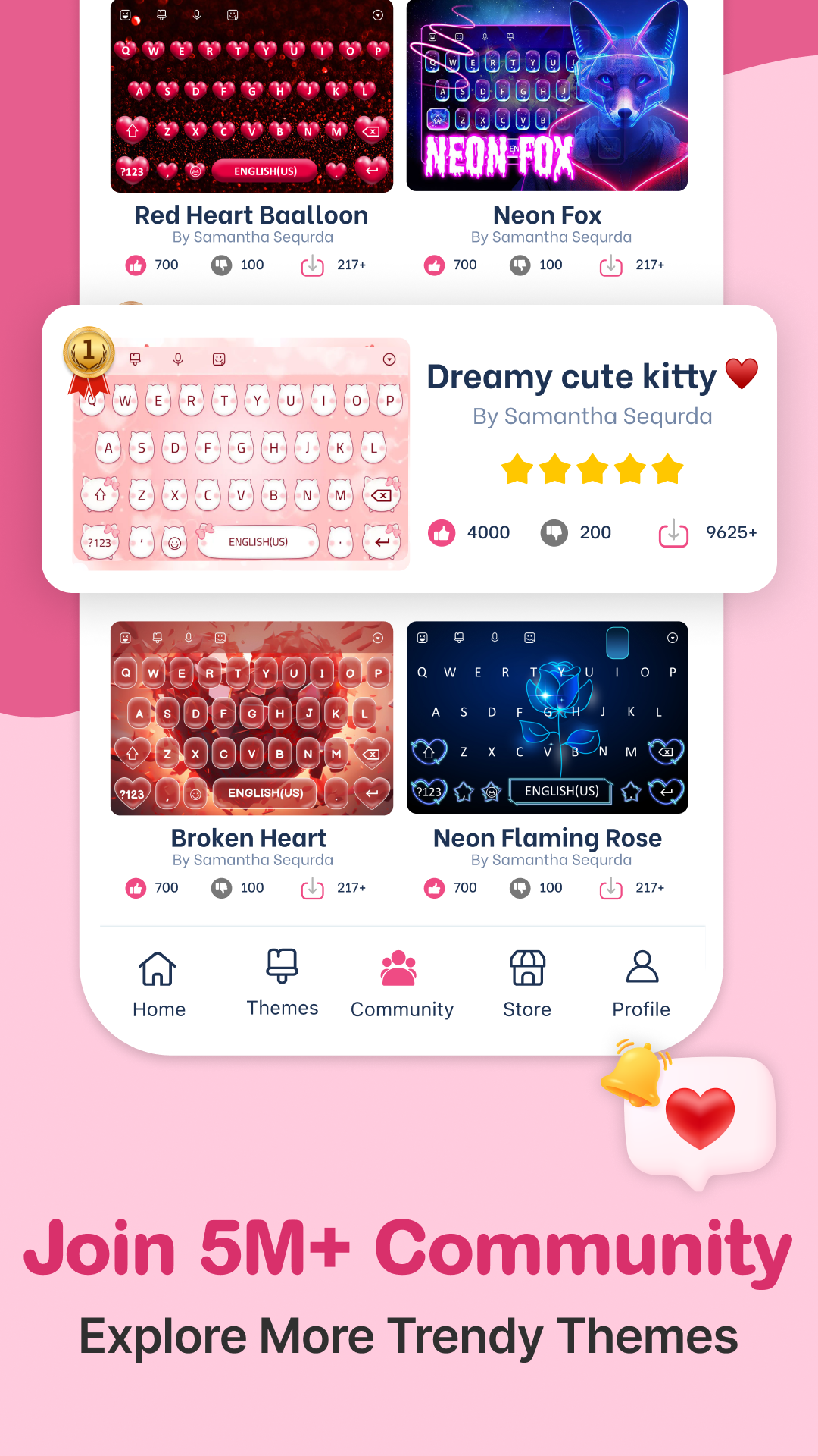 اسکرین شات 7 برنامه Love Keyboard - Neon Themes