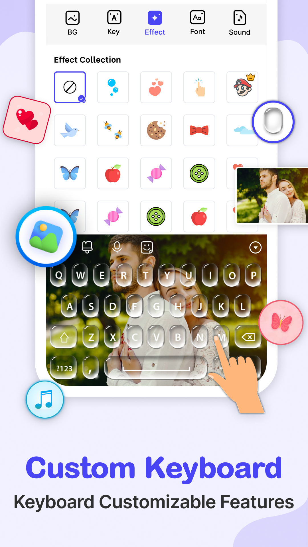 اسکرین شات 2 برنامه Photo Keyboard themes, Font