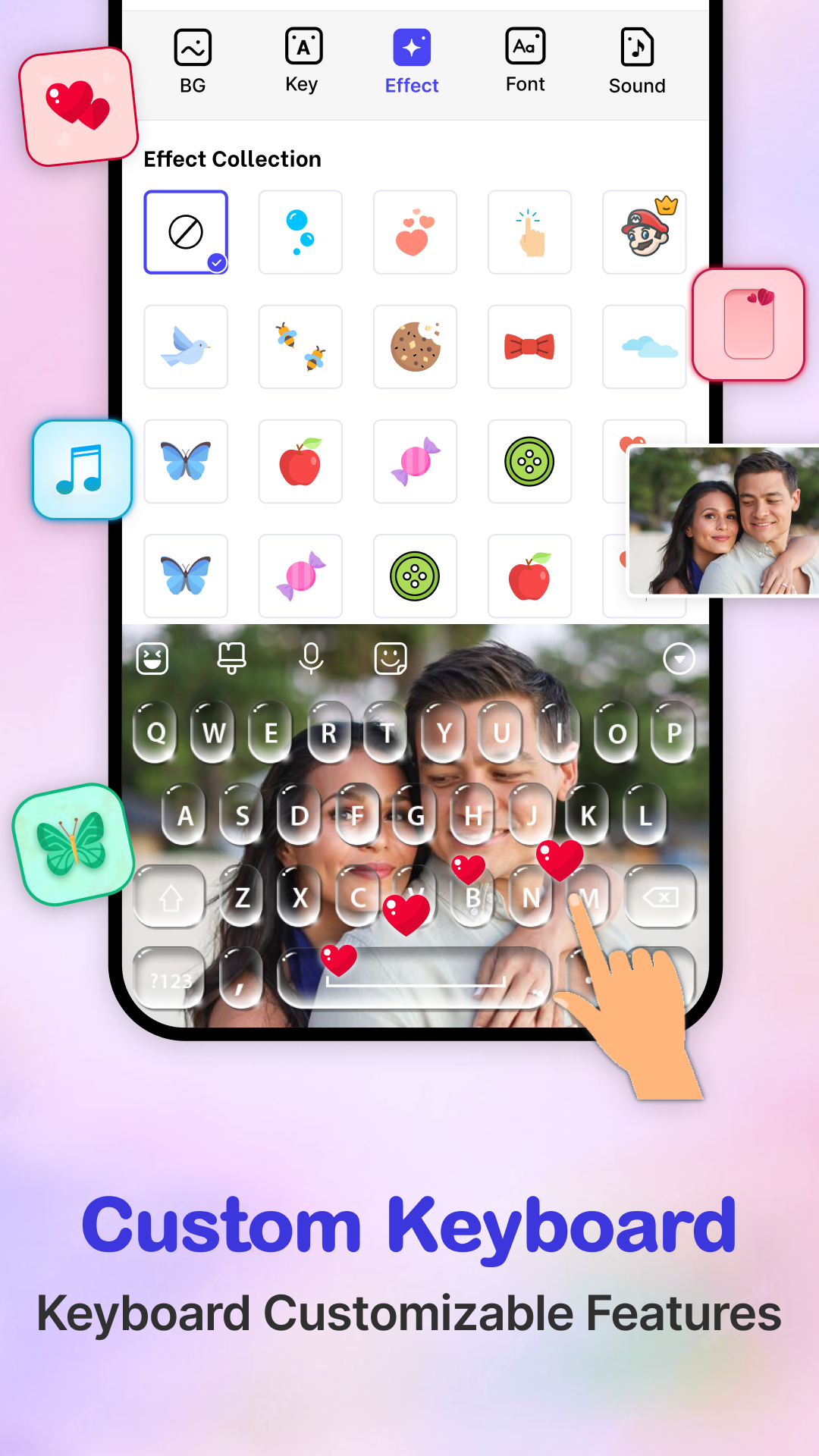 اسکرین شات 2 برنامه Photo Keyboard Themes, Emojis