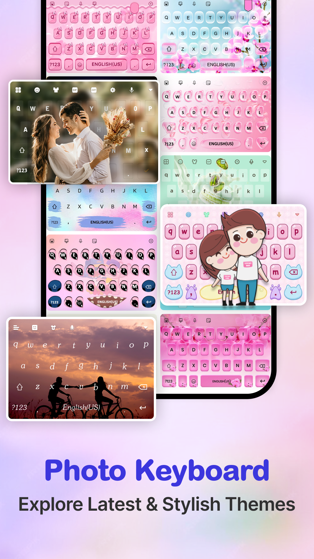 اسکرین شات 1 برنامه Photo Keyboard Themes, Emojis