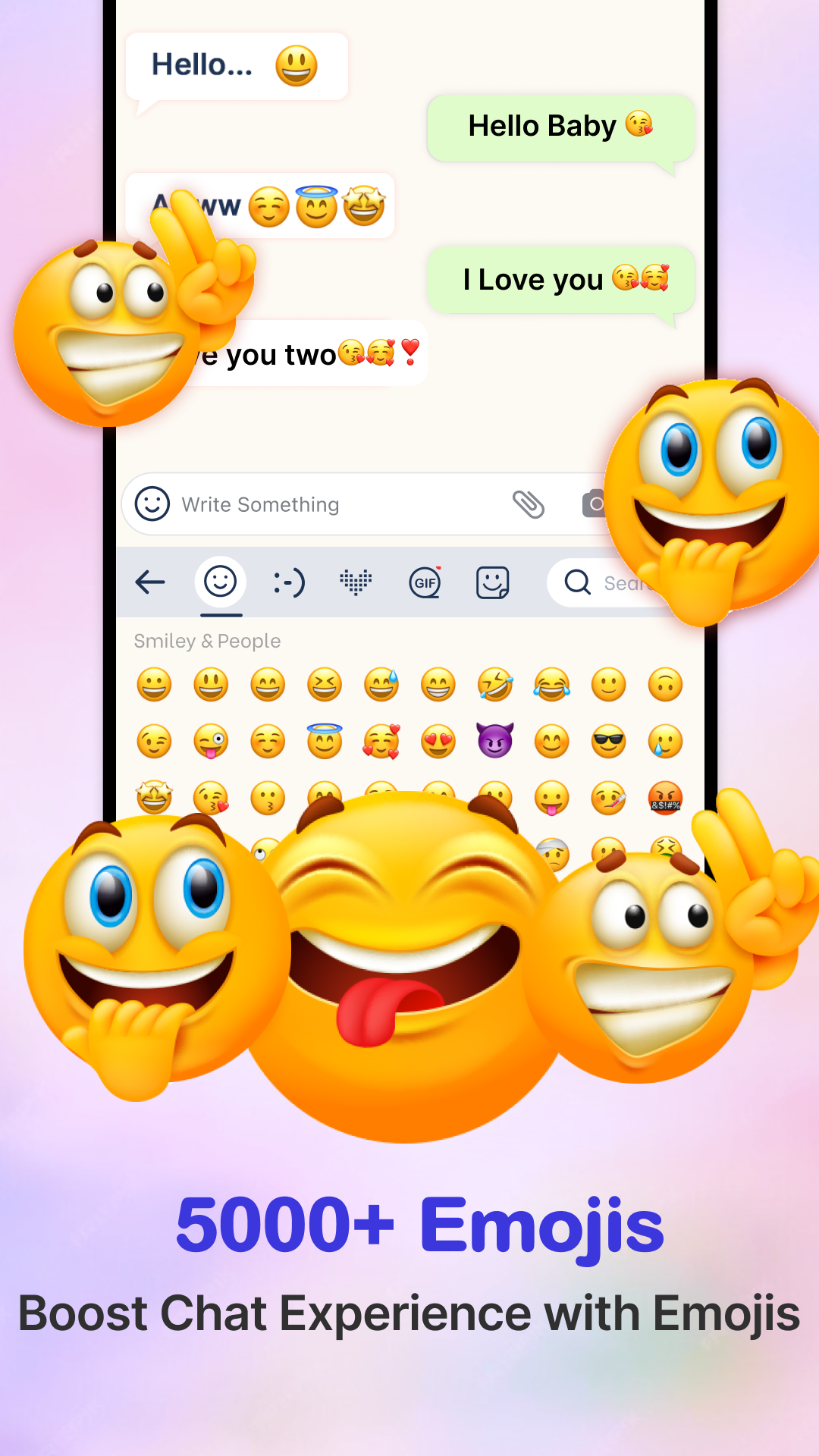 اسکرین شات 5 برنامه Photo Keyboard Themes, Emojis