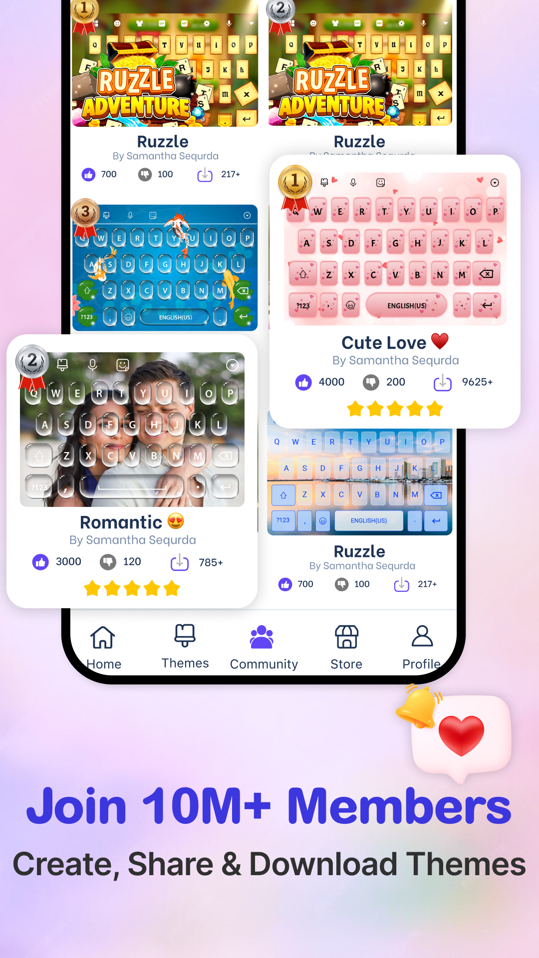 اسکرین شات 3 برنامه Photo Keyboard Themes, Emojis
