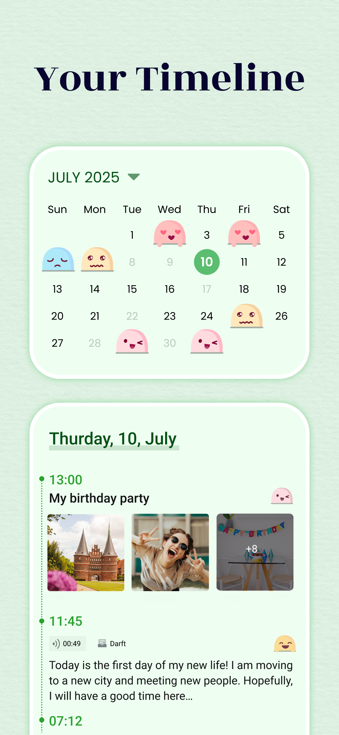 اسکرین شات 5 برنامه My Diary - Daily Diary Journal