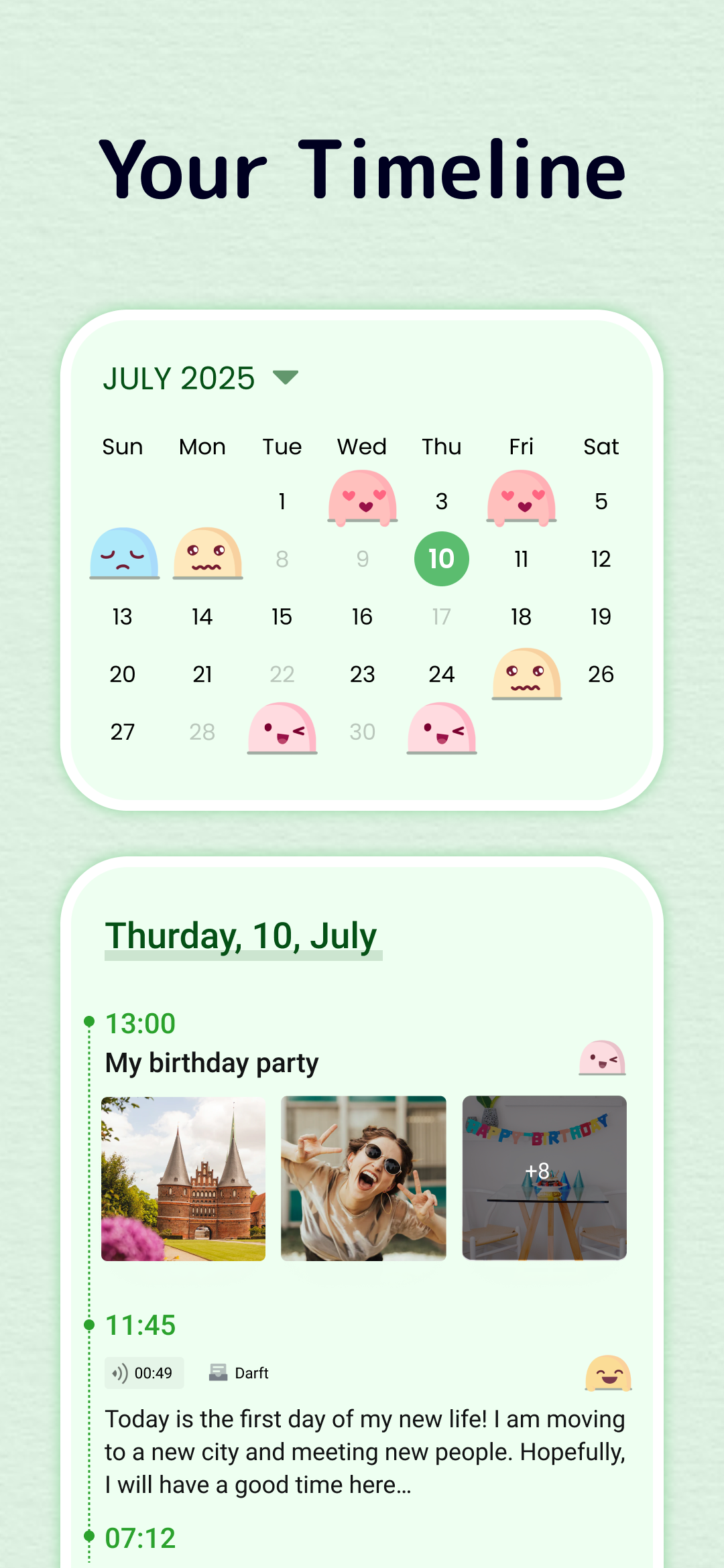 اسکرین شات 5 برنامه My Diary - Daily Diary Journal