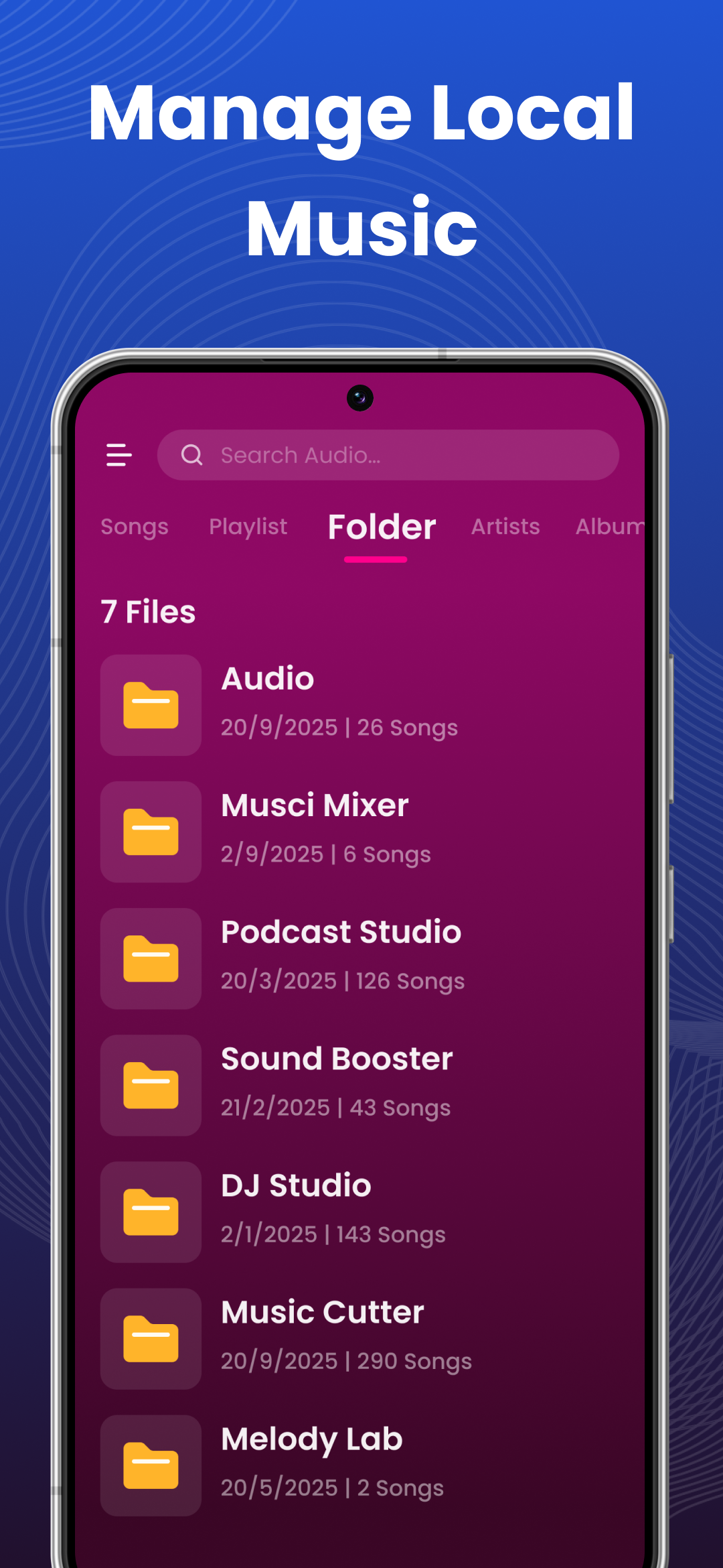 اسکرین شات 3 برنامه Offline Music Player: Play MP3